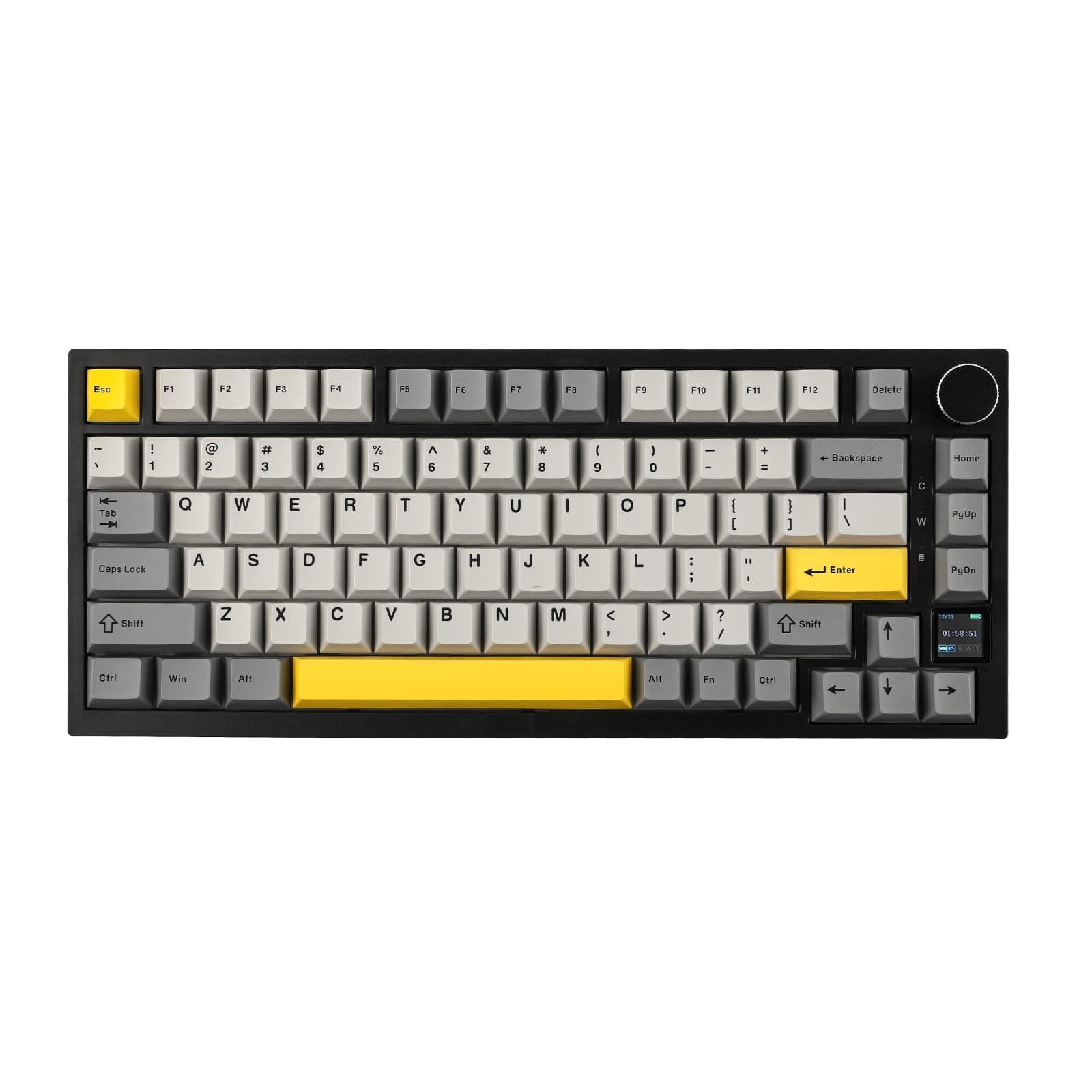 EPOMAKER Ajazz AK820 Pro Gasket Tastiera Meccanica usb c/Bluetooth/wireless, retroilluminata RGB con TFT schermo, cuscino foam per WIN/Mac/PC (Grey, Ajazz Gift Switch)