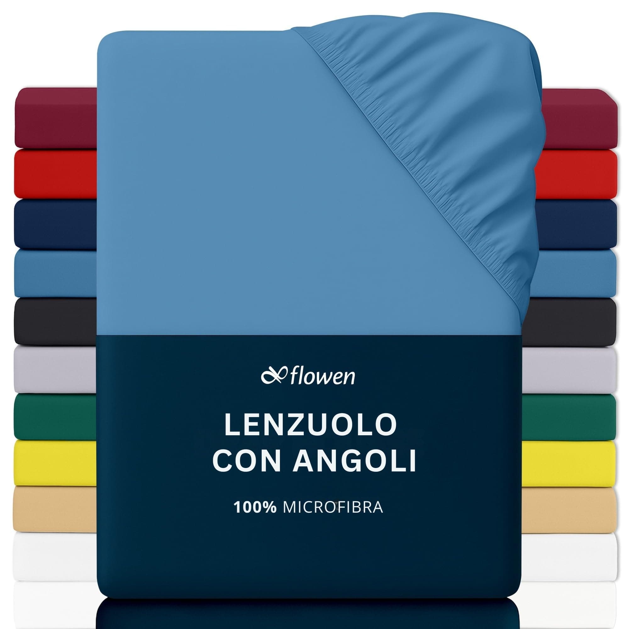 Lenzuola Letto Singolo con Angoli 90x200 cm Blu Navy in Microfibra per Materasso fino a 30cm Tessuto Anti-Acaro e Ipoallergenico di Alta Qualità Morbido Durevole e Lavabile in Lavatrice