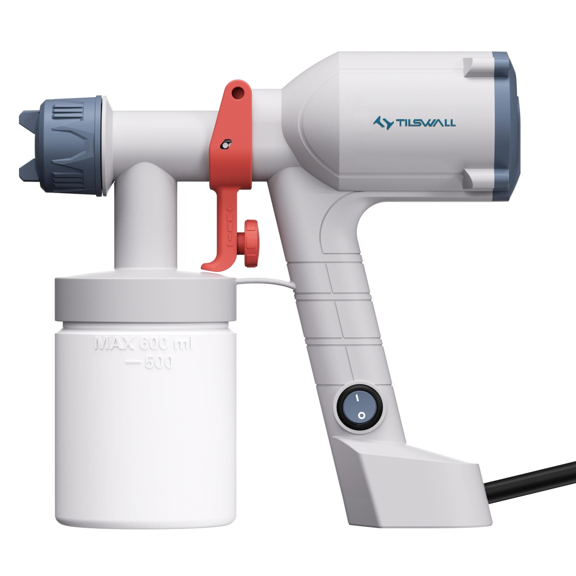 Tilswall Pistola Pintura Eléctrica Dreamer400 con Cable Depósito 600ml | Tecnología HVLP, diseño ultraligero, 2 boquillas & 3 modos, pistola para pintar paredes y techos, pulverización uniforme