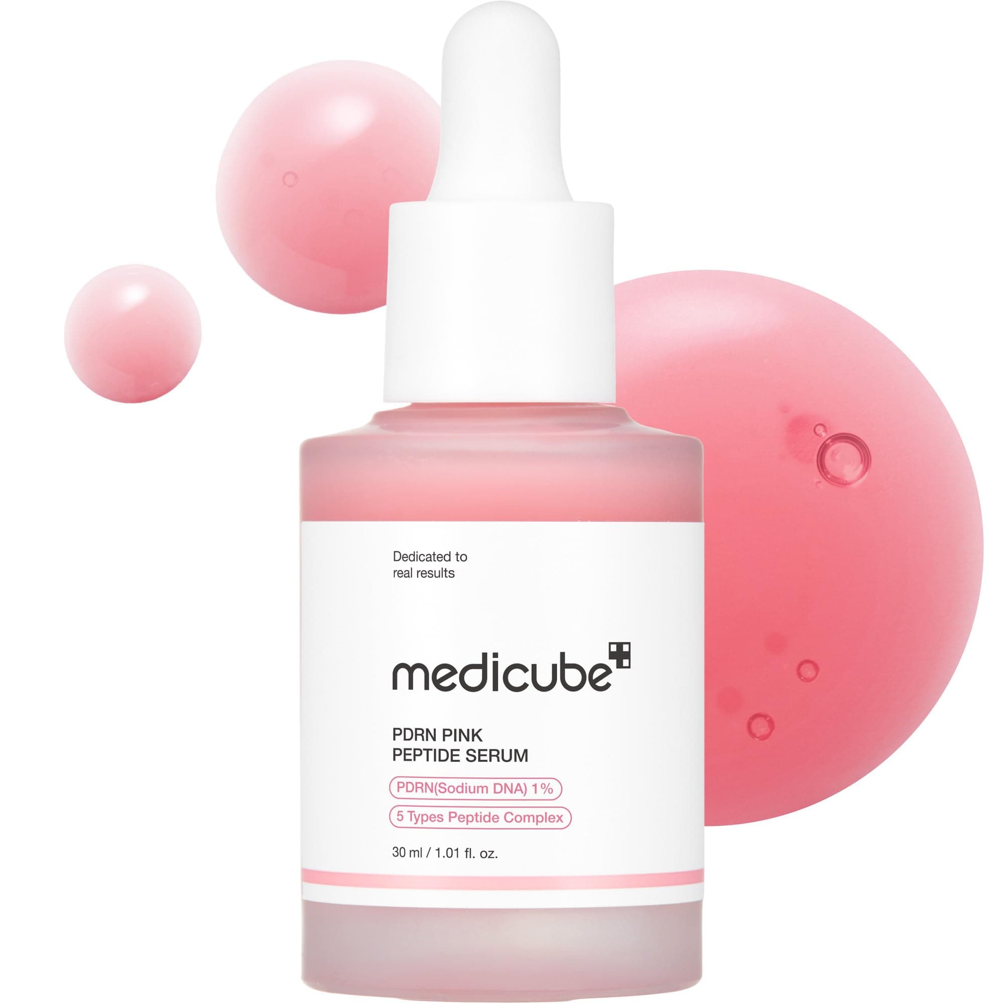 medicube Siero Peptidico Rosa Salmon Dna Pdrn, Siero Pink Glow, Peptide, Niacinamide, Idratante, Idratante E Rassodante, 1,01 Fl.Oz. (1,01 Fl.Oz., Salmon Dna Pdrn)
