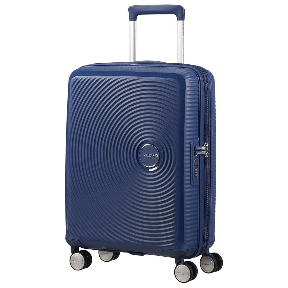 American Tourister Soundbox - Trolley S Espandibile Bagaglio a Mano, 55 cm, 35.5/41 L, Blu (Midnight Navy)