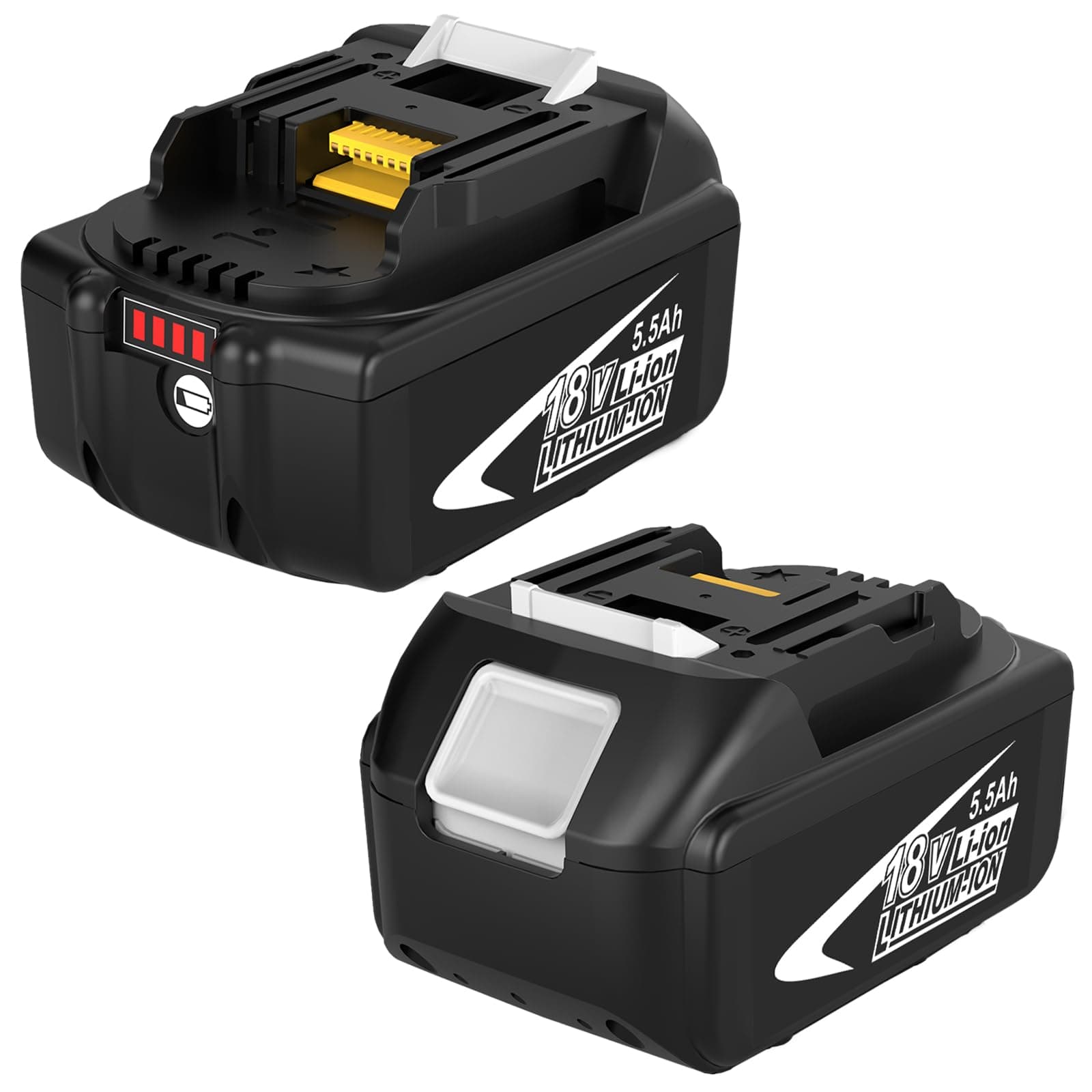 Dosctt 2 pièces 5500mAh Remplacement pour Makita 18V Batterie 5.5Ah BL1850B BL1860B BL1850 BL1860 BL1840B BL1830B BL1840 BL1830