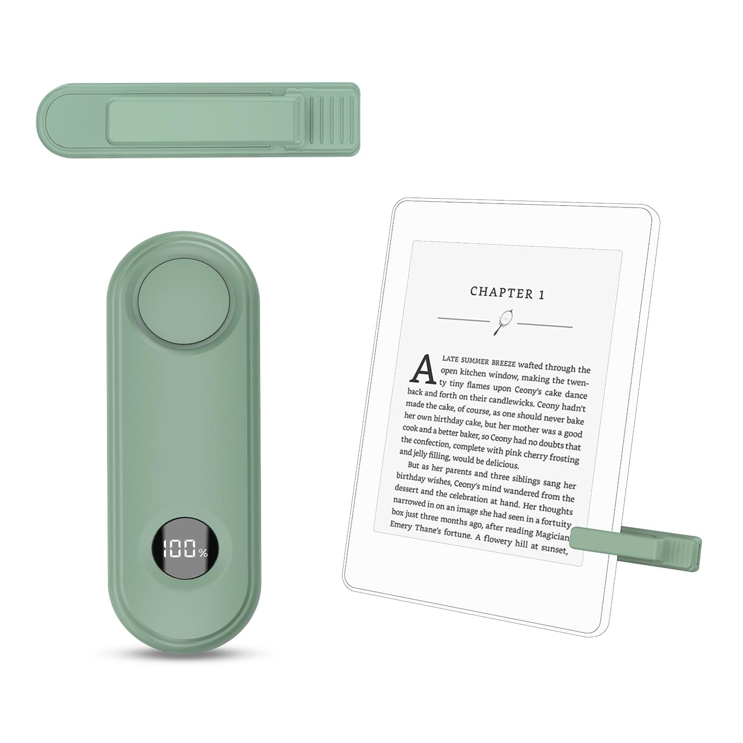 RF Télécommande Tourne Pages pour Kindle Paperwhite Scribe Oasis, Tourne-Page pour iPhone, tablettes Android déclencheurs à Distance, Vert Clair