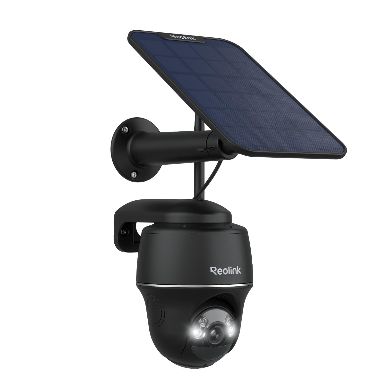 Reolink 5MP Camara Vigilancia WiFi Exterior Solar, Cámara Vigilancia Inalambrica 360° con Bateria, Camara WiFi 2,4/5 GHz, Detección Smart, Compatible con Alexa/Cloud, Argus PT(Negro) + Panel Solar