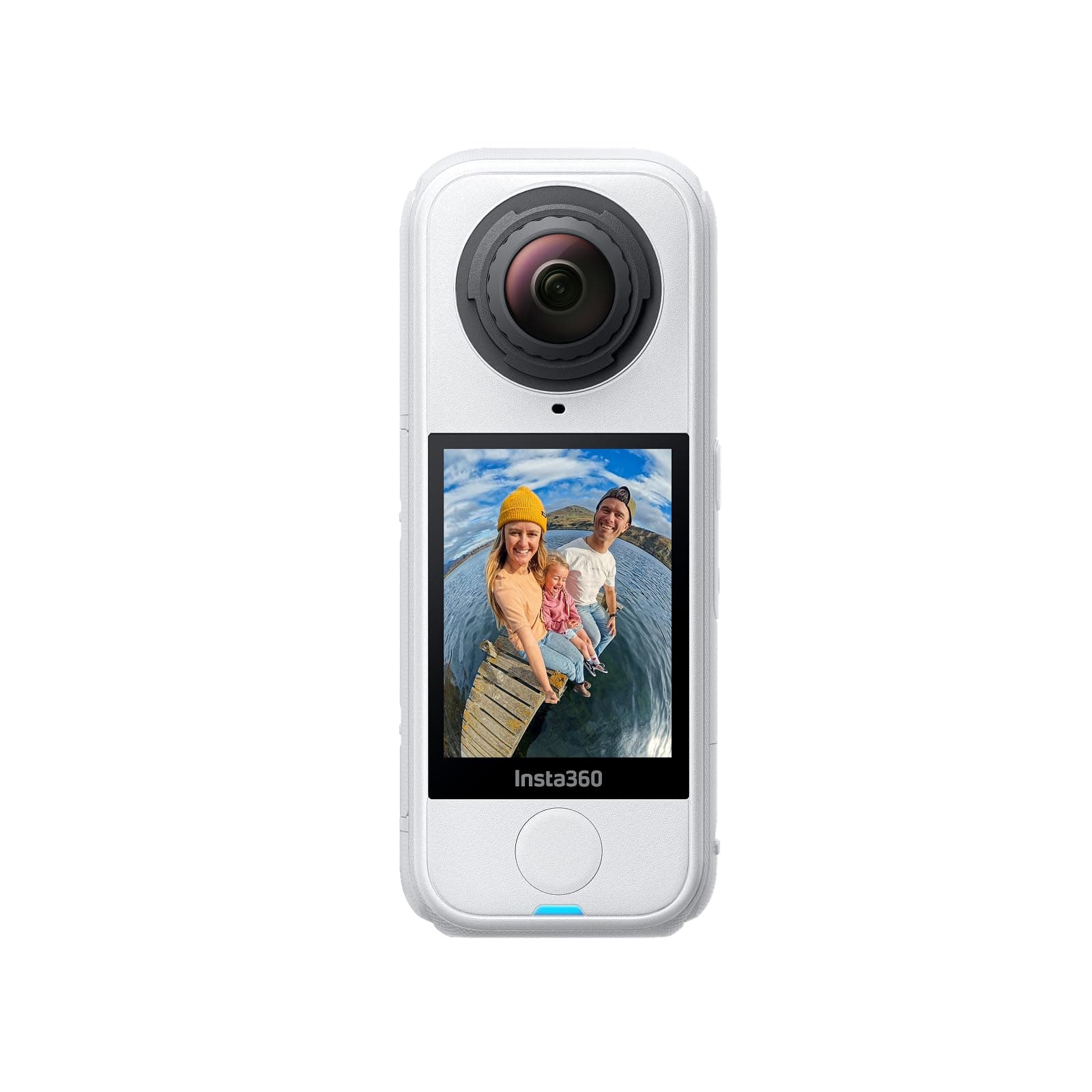 Insta360 X4 Air Bianco Artico - Videocamera 8K 360, leggera 165g, 8K30fps | Action cam impermeabile, lenti sostituibili, cover antivento integrata, stabilizzazione, app IA, ottima per vlog, sport, moto