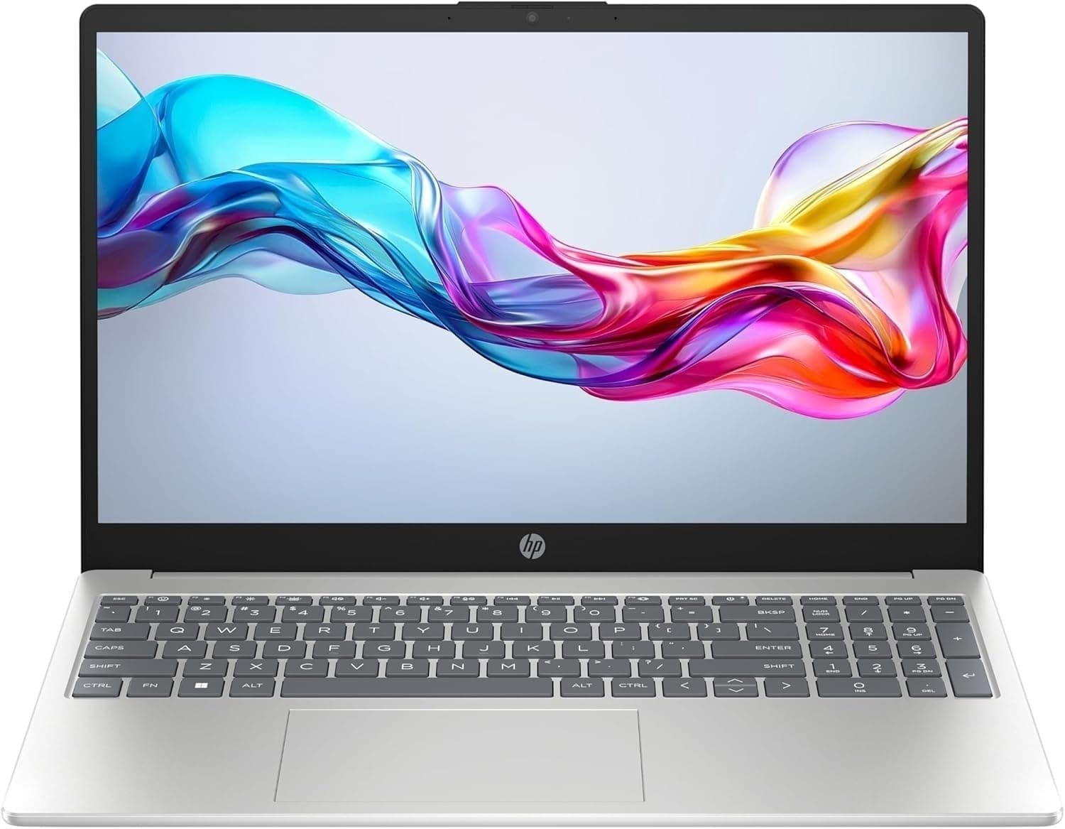 HP Laptop 15-fd1005sl, PC Portatile 15", Display FHD, Notebook, (Intel Core Ultra 5 125H, RAM 16GB, SSD 512GB, Windows 11), Computer Portatile, Uso quotidiano, Tastiera Italiana, QWERTY, Argento
