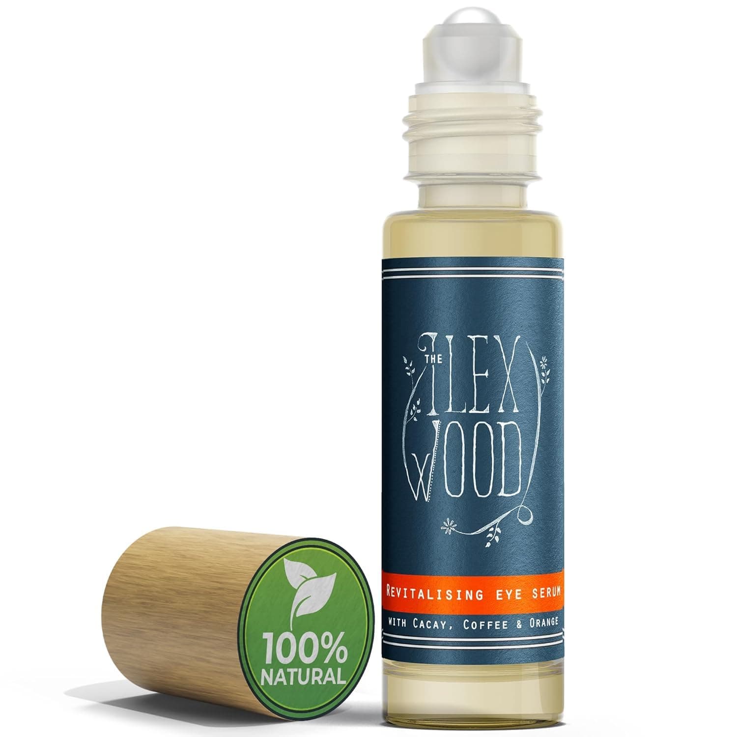Sérum revitalizante para ojos con cacay, café y naranja, 10 ml. Un suero para ojos antienvejecimiento vegano totalmente natural con incienso, eucalipto, tomillo, bergamota y naranja
