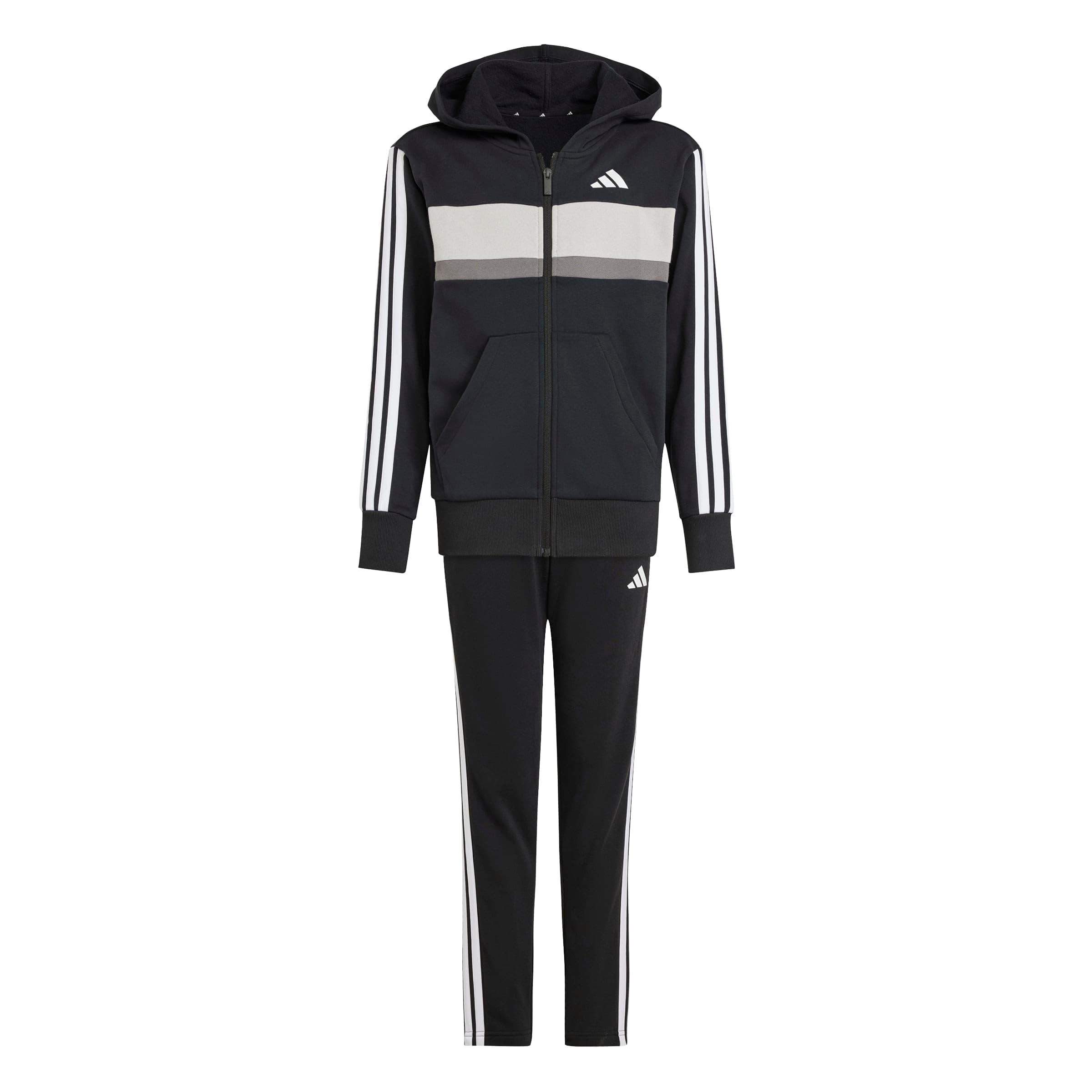 adidas Unisex Kinder Seasonal Essentials Tiberio 3 Stripes Fleece Tracksuit Trainingsanzug