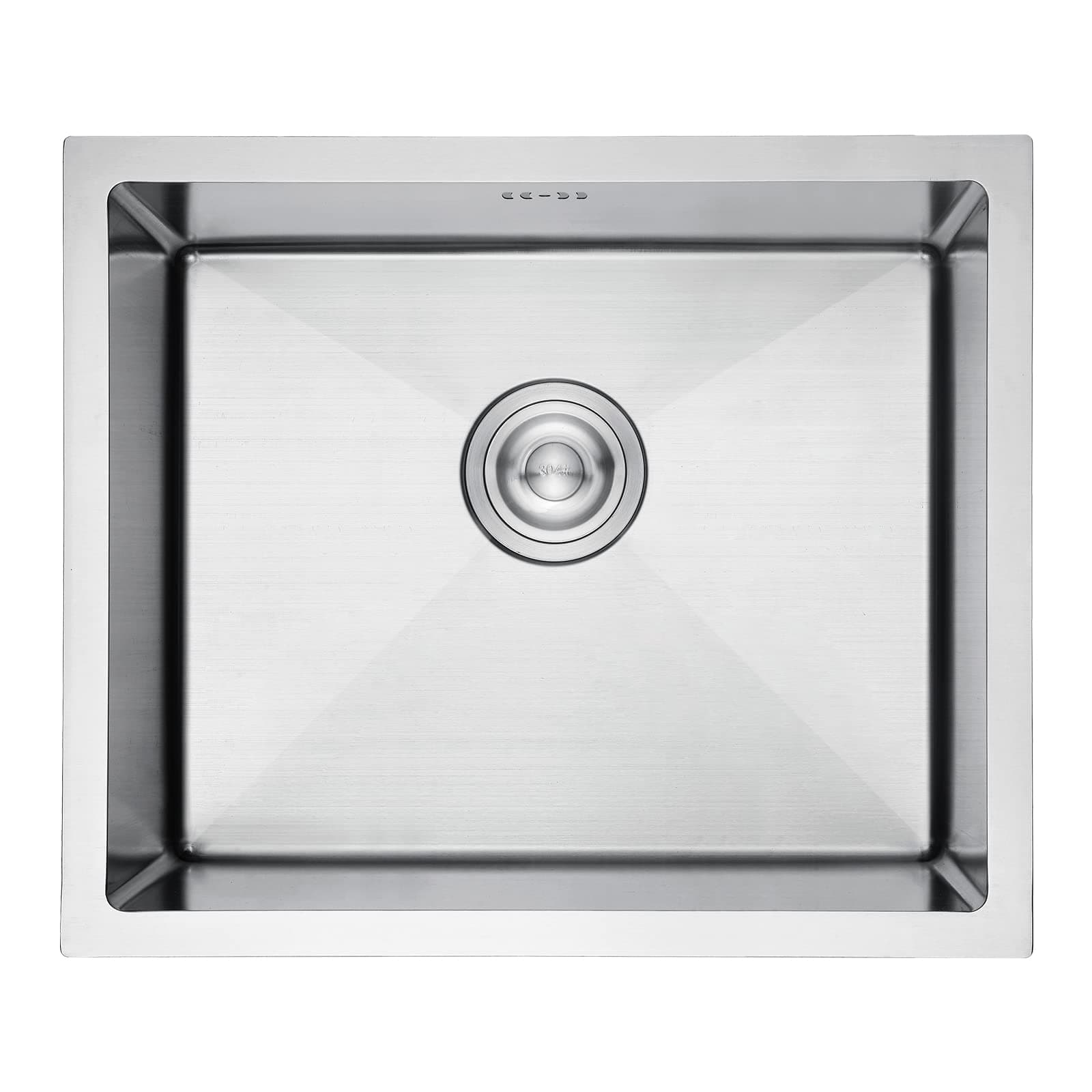 Ibergrif M85043 Fregadero Cocina 50 x 43 cm, Fregadero Bajo Encimera o Sobre Encimera con Filtro de Drenaje, Acero Inoxidable