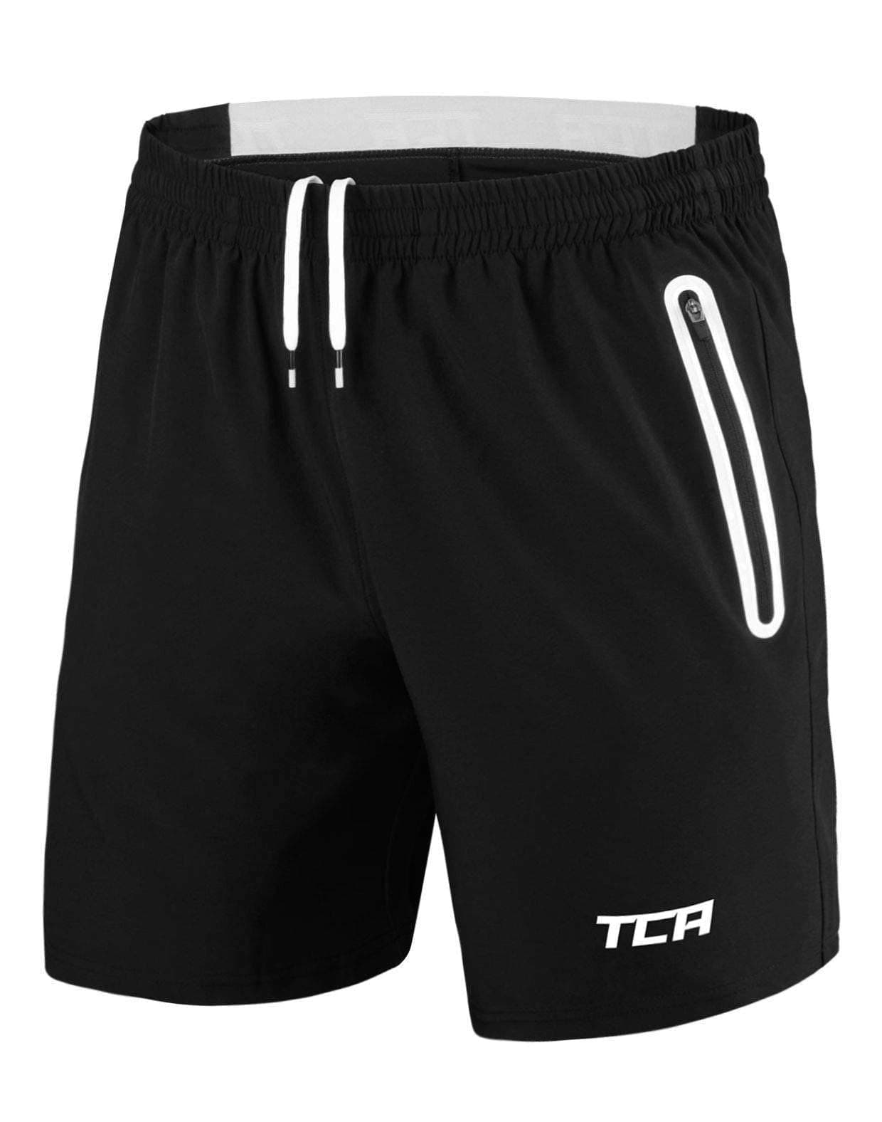 TCA Pantalones Cortos Hombre Deporte con Bolsillos de Cremallera - Pantalon Corto Deportivo Hombre Tecnología Elite Tech - Running Shorts Men Gym Correr Padel