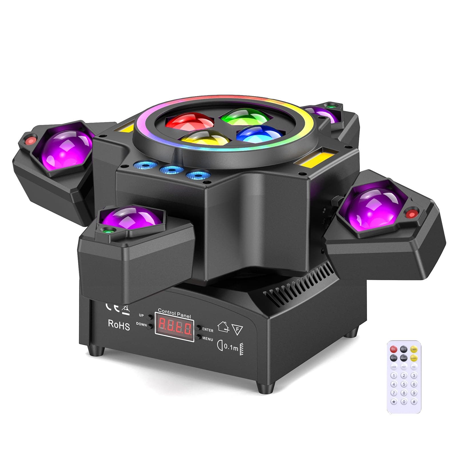 150W Teste Mobili LED RGBW Luci Discoteca con Telecomando RGBW 27CH Luci da Palco Fari per Palco Party Disco Club illuminazione