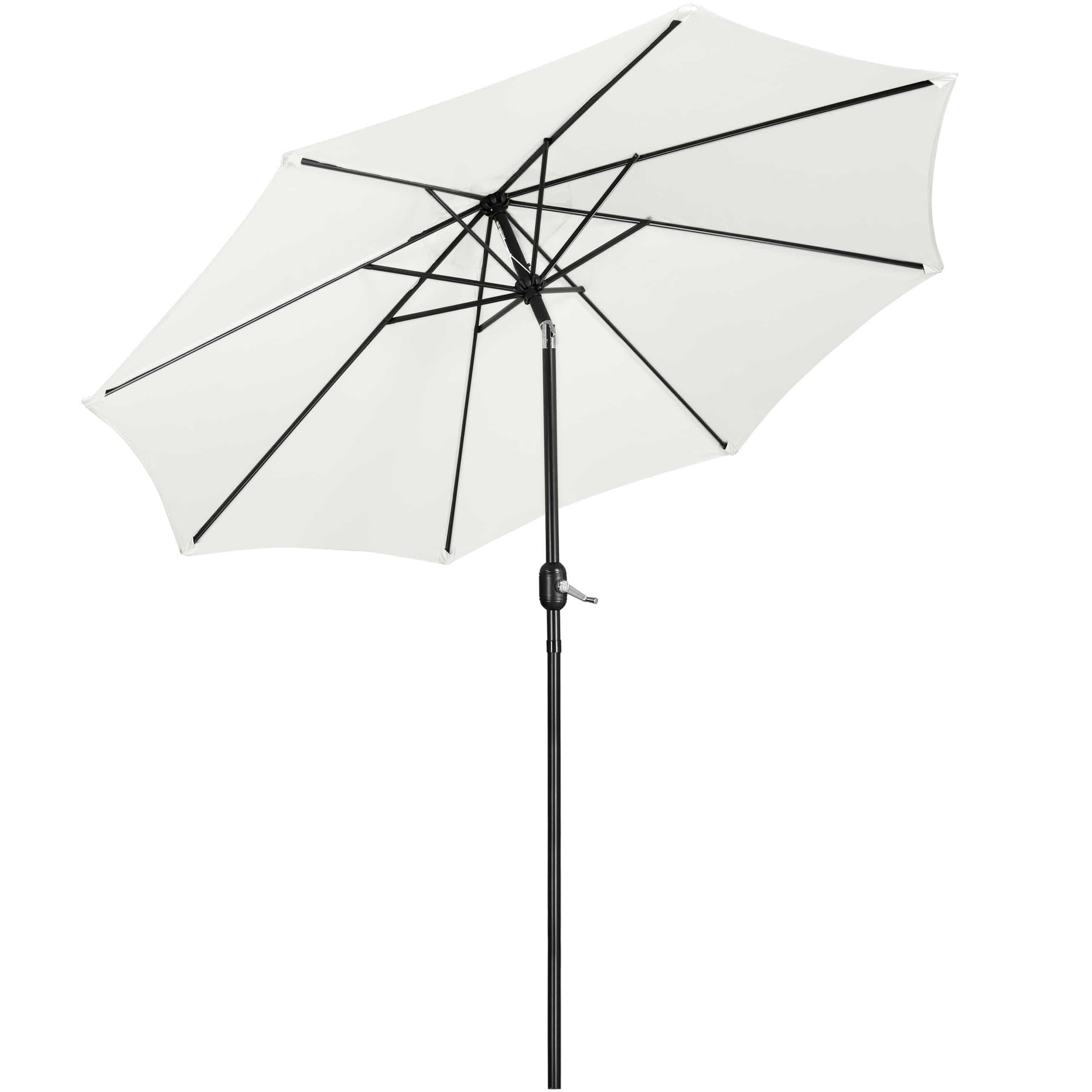 Yaheetech Parasol Sombrilla Jardín 230/270cm Inclinable Impermeable Protección UV Sombrilla Terraza Exterior Piscina Patio Balcón con Manivela 270cm Crema