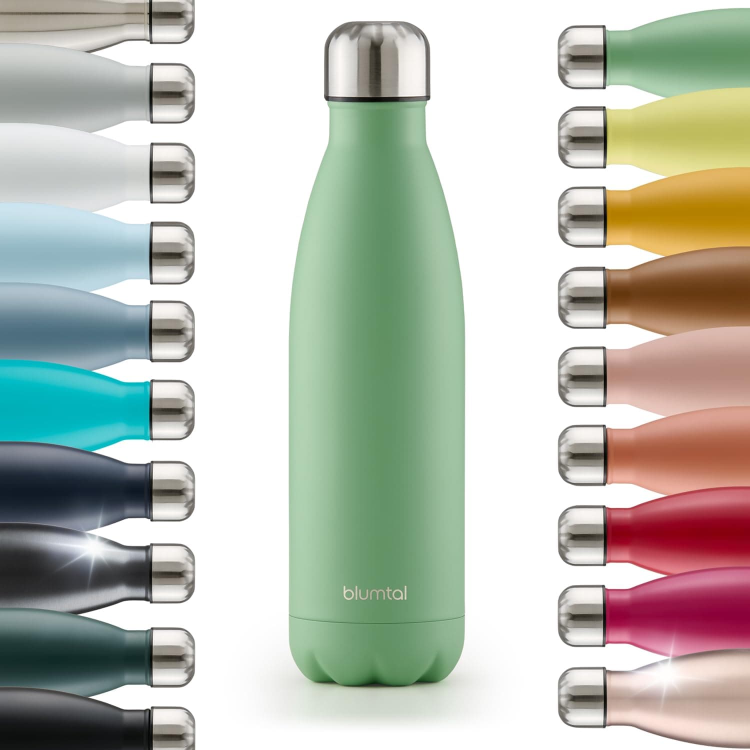 Blumtal Trinkflasche 750 ml Edelstahl - auslaufsichere Isolierflasche - BPA-freie Trinkflasche kalt & warm - doppelwandige Insulated Bottle - rostbeständige Isolierflasche Summer Green - Grün