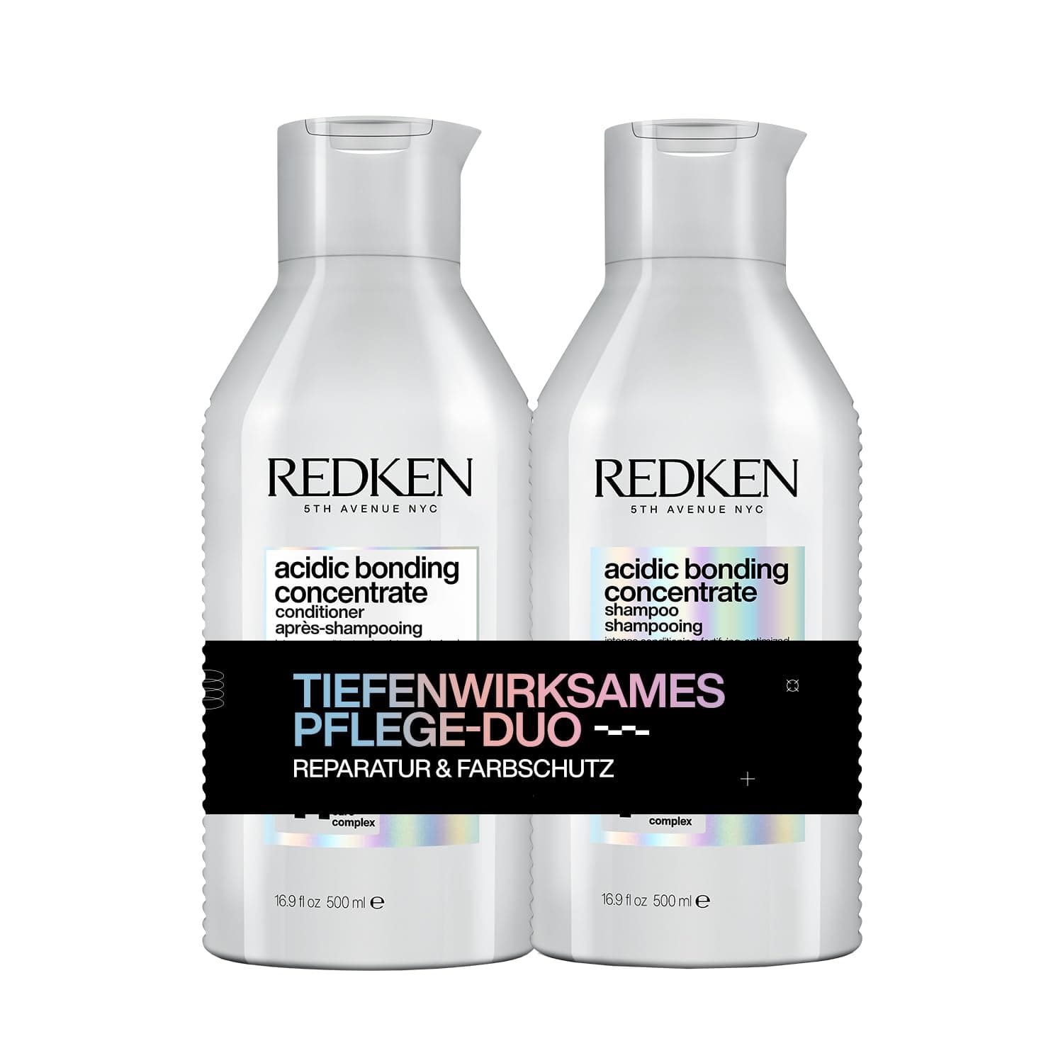 Redken | Pflegeset für Schutz vor Farbverlust, Konzentrierte All-In-One Formel, Acidic Bonding Concentrate Shampoo 300 ml & Conditioner 300 ml