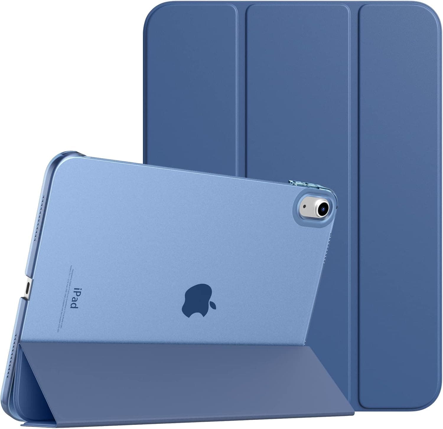 TiMOVO Cover Custodia Compatibile con iPad (A16) 11 Generazione 11 Pollici 2025/iPad 10 Generazione 10,9" 2022, Retro in PC Rigido Semi-Trasparente, Auto Sveglia/Sonno, Blu Abisso