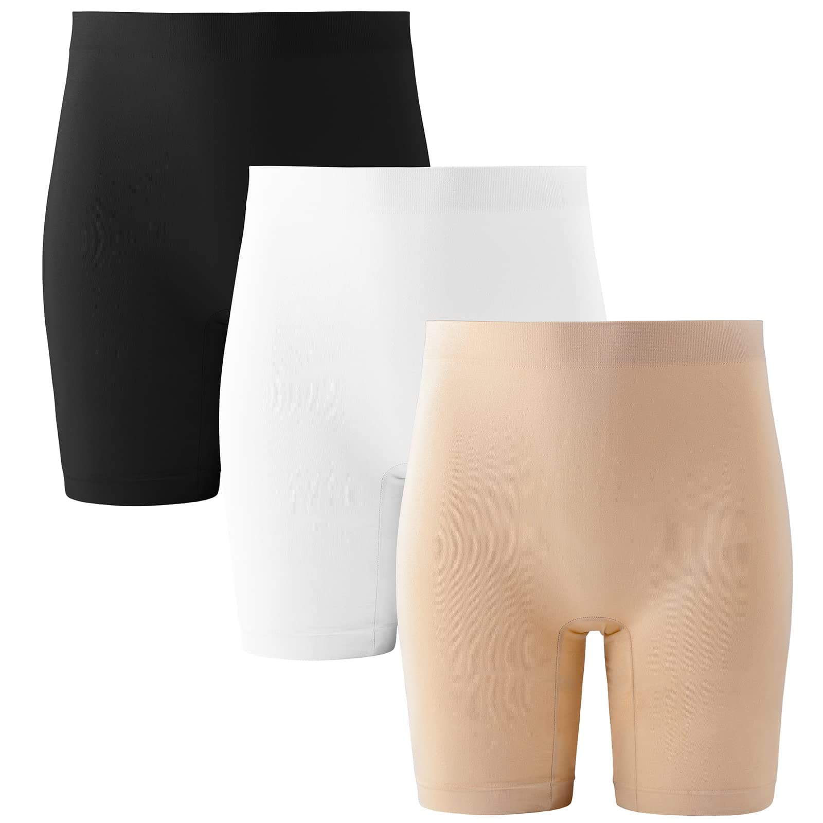 INNERSY Pantalon Antirozaduras Mujer Debajo la Falda Pantalones Cortos Vestir Braga Anti Roce 3 Pack