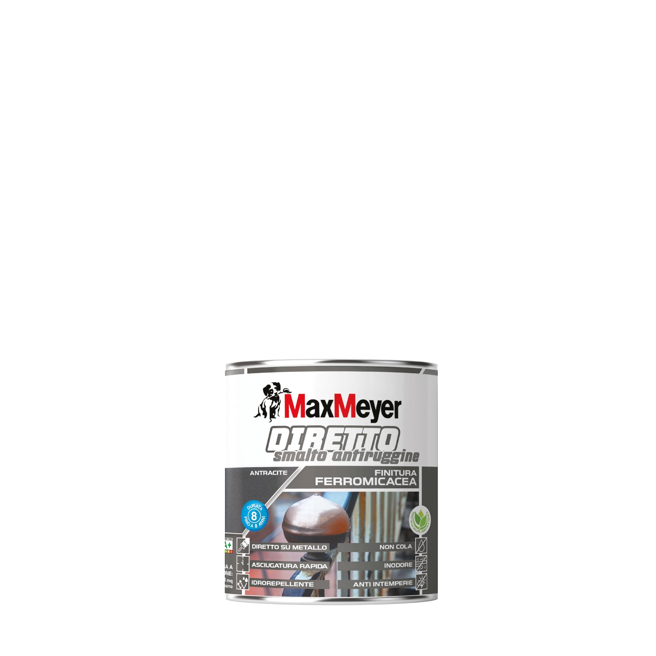 MAXMEYER Diretto Antiruggine Ferromicaceo Grigio Antracite 0.75 L