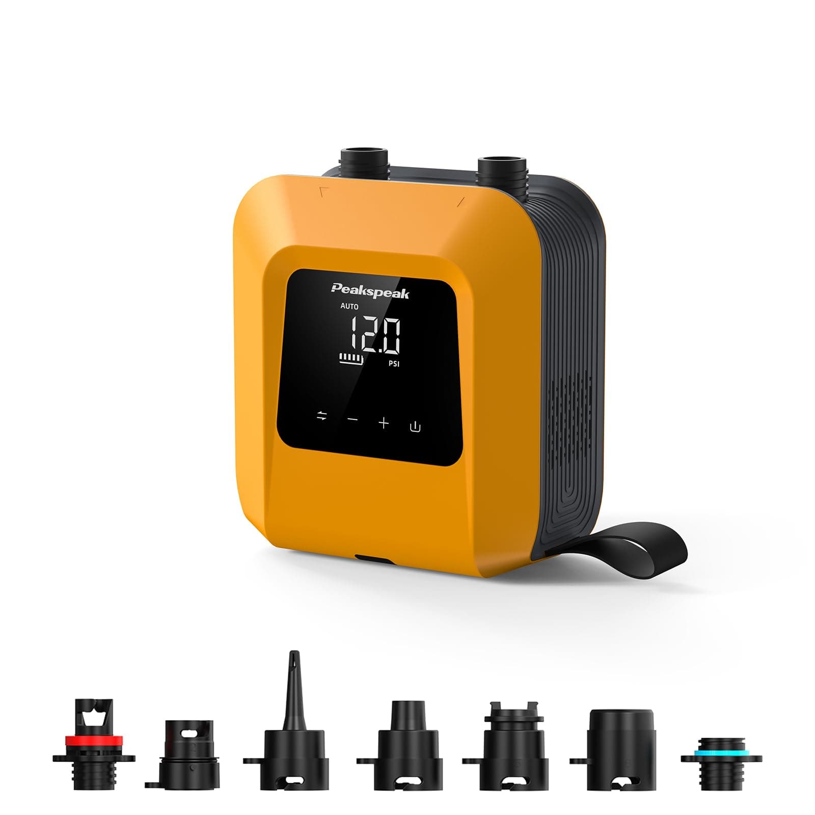 Peakspeak 20PSI Bomba Eléctrica Sup con Batería Recargable - Recargable, Inflado/Desinflado Inteligente, Apagado Automático para Tablas Sup, Kayak, ala, Cometa, Tienda, Colchoneta