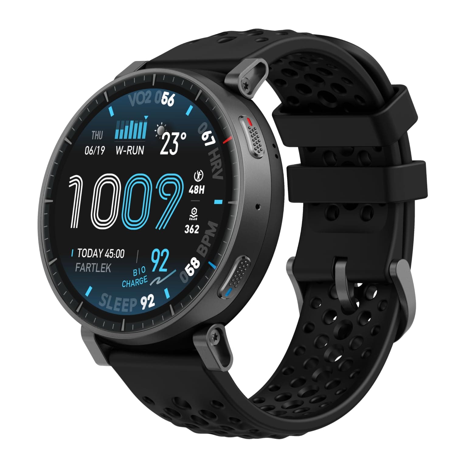 Amazfit Active MAX Reloj Inteligente 48mm, Pantalla AMOLED 1.5", Batería hasta 25 Días, Mapas, NFC, GPS, 170+ Deportes, Resistente al Agua, Ritmo Cardíaco y Sueño, Smartwatch para Android iPhone
