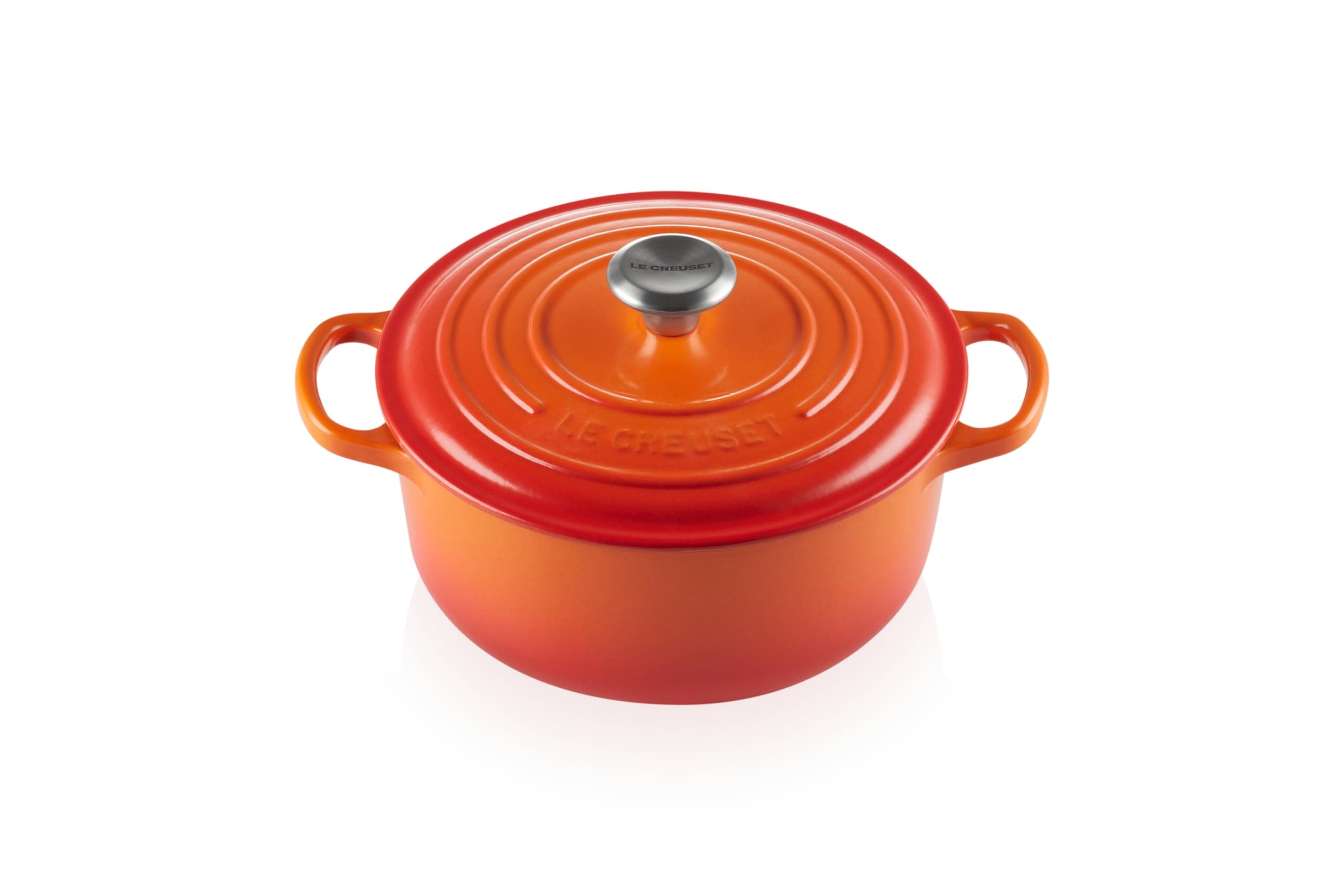 Le Creuset Cocotte redonda de hierro fundido, 20 cm, 2, 4 L, Todas Las Fuentes de Calor incluso inducción, Volcanico, 21177200902430