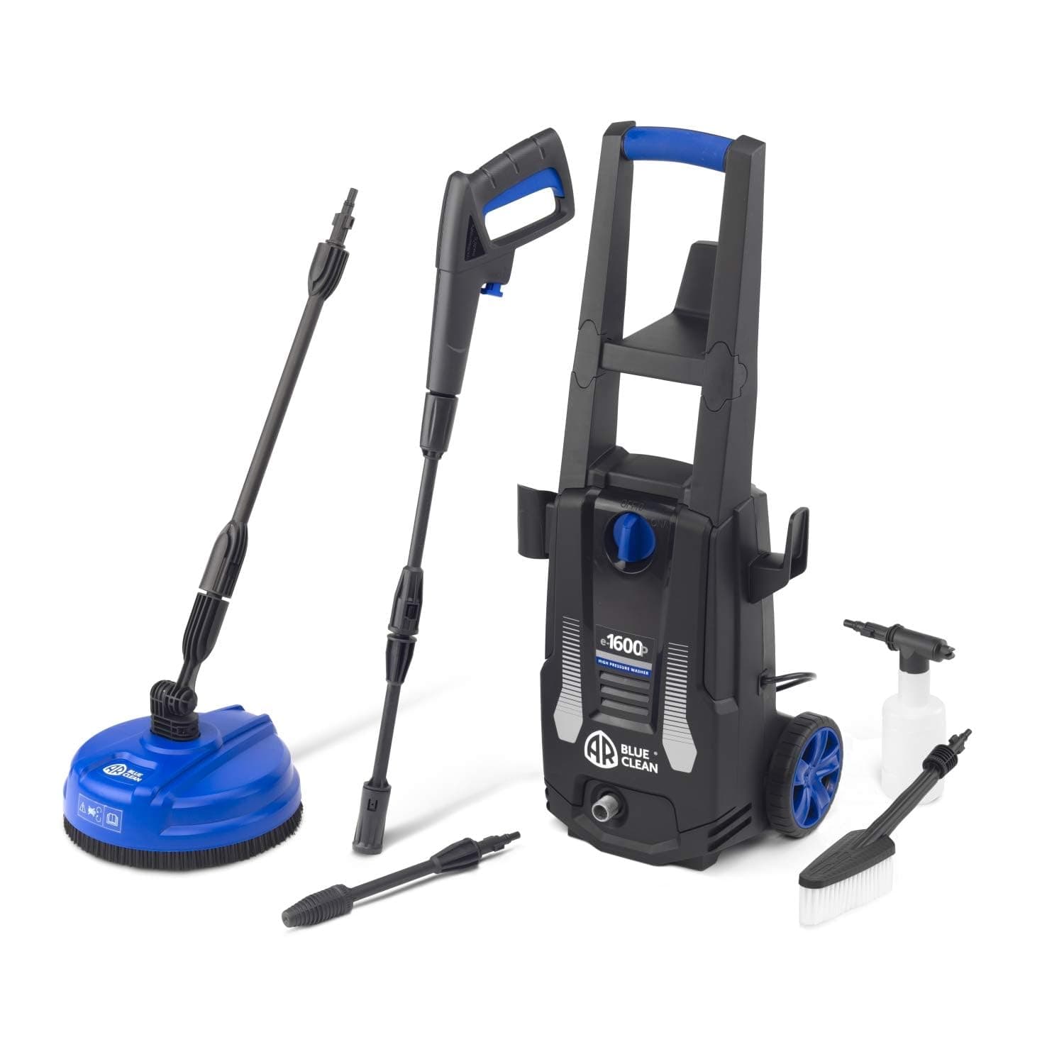 AR Blue Clean Idropulitrice ad Alta Pressione e-1600P con Patio Cleaner e Spazzola Fissa (1600 W, 125 bar, 420 l/h)