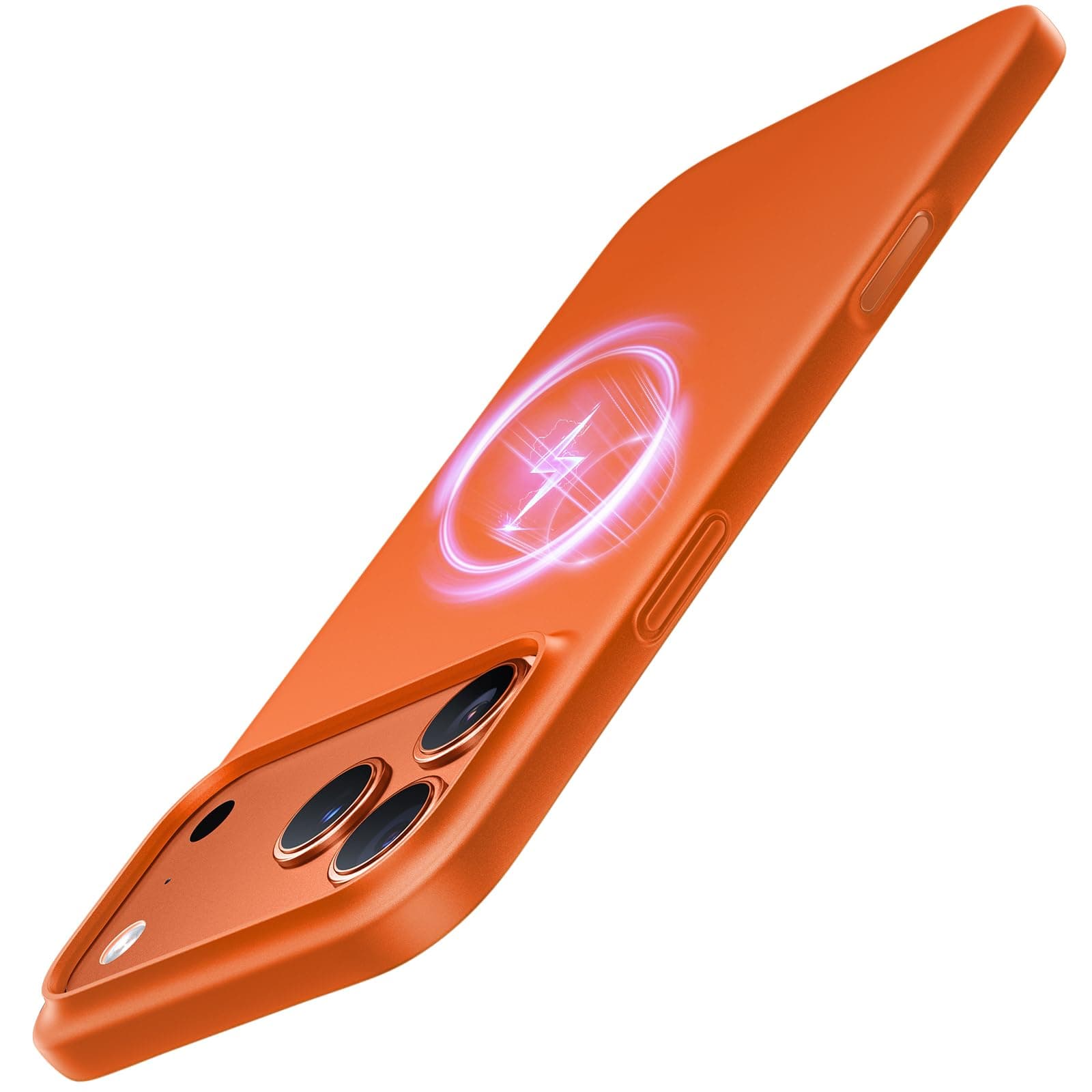 TORRAS Ultra Dünn für iPhone 17 Pro Hülle für MagSafe [Nr. 1 Magnetkraft] Handyhülle iPhone 17 Pro Case Stoßfest Kratzfest (Samtiger Griff & Elegantes Aussehen) Slim iPhone Hülle Orange