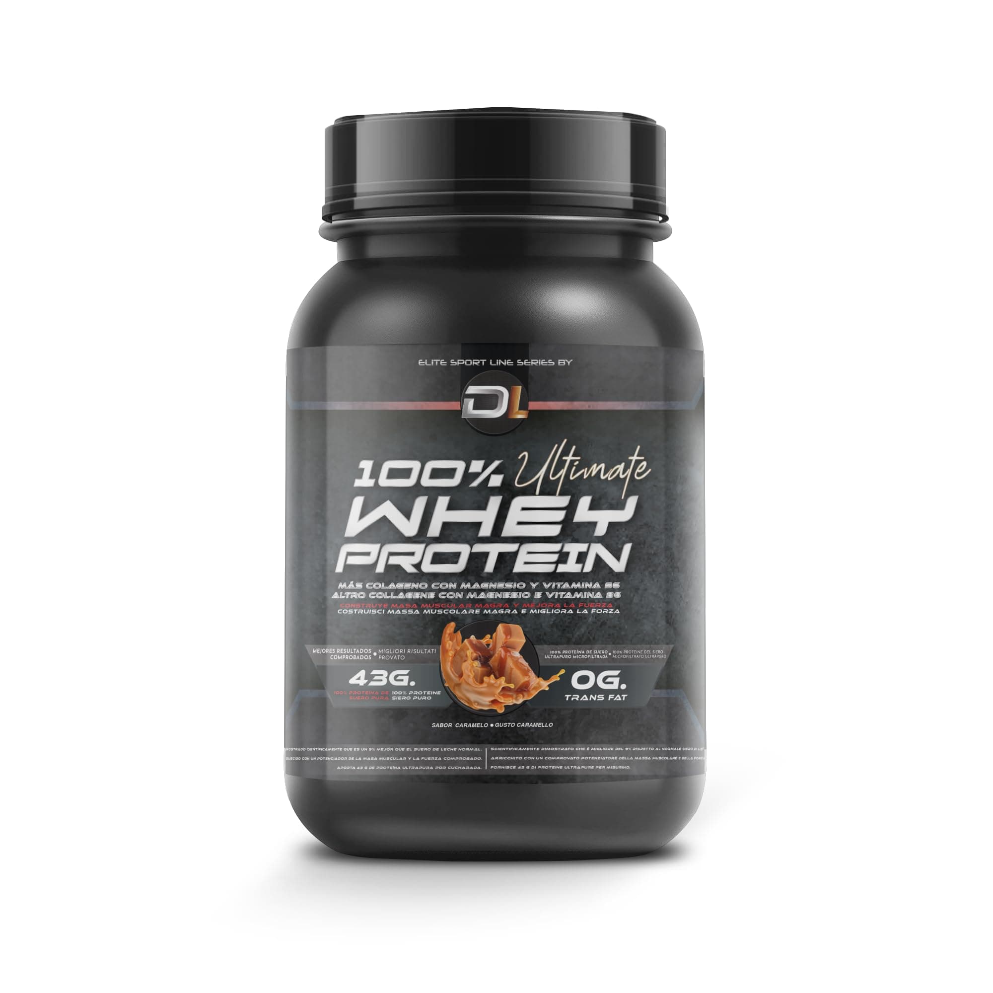 Whey Protein | Proteina in polvere con Collagene, Magnesio e Amminoacidi | Aumenta la massa muscolare | Supporta lo sviluppo e il recupero muscolare | Proteina facile da digerire | 1kg Caramello