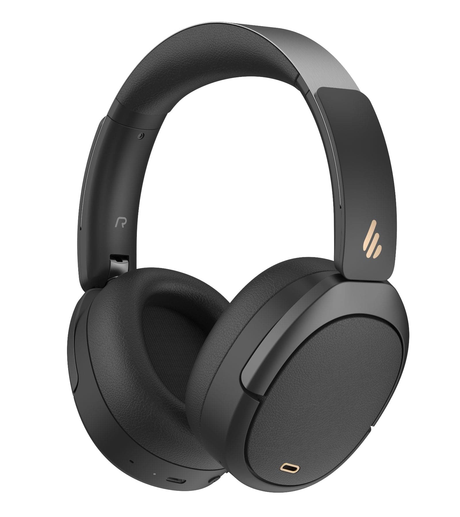Edifier W80 Over Ear Headphones with -49dB Active Noise Cancelling, LDAC Hi-Res Wired & Wireless, AI Clear Call, Carga rápida, Conexión multipunto, Bluetooth V5.4 - Negro