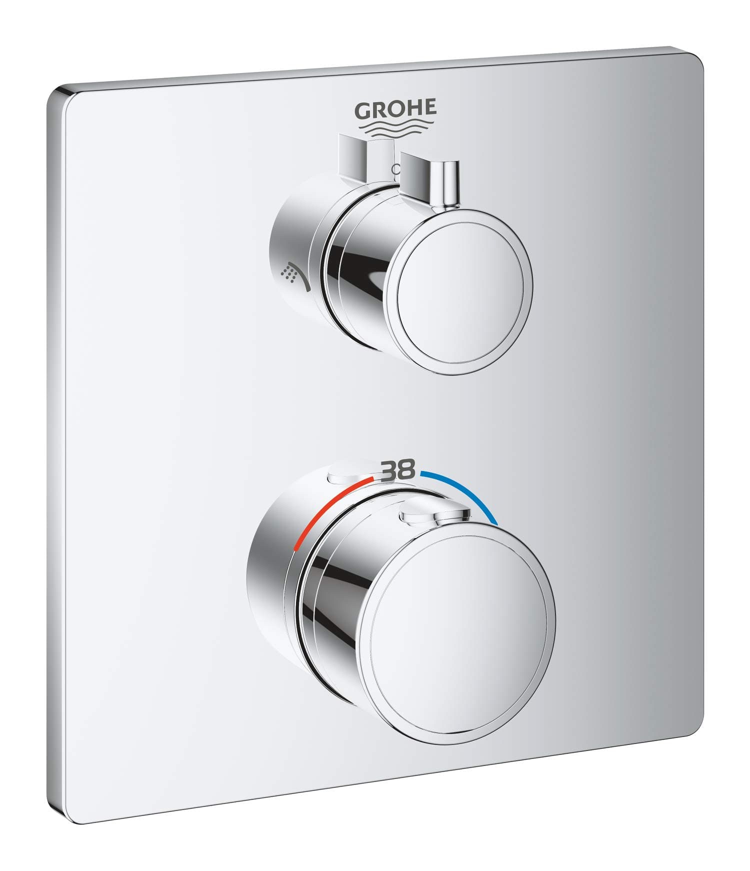 Grohe Mitigeur Thermostatique Douche (à Encastré) 2 Sorties avec Inverseur Grohtherm 24079000 (Import Allemagne)