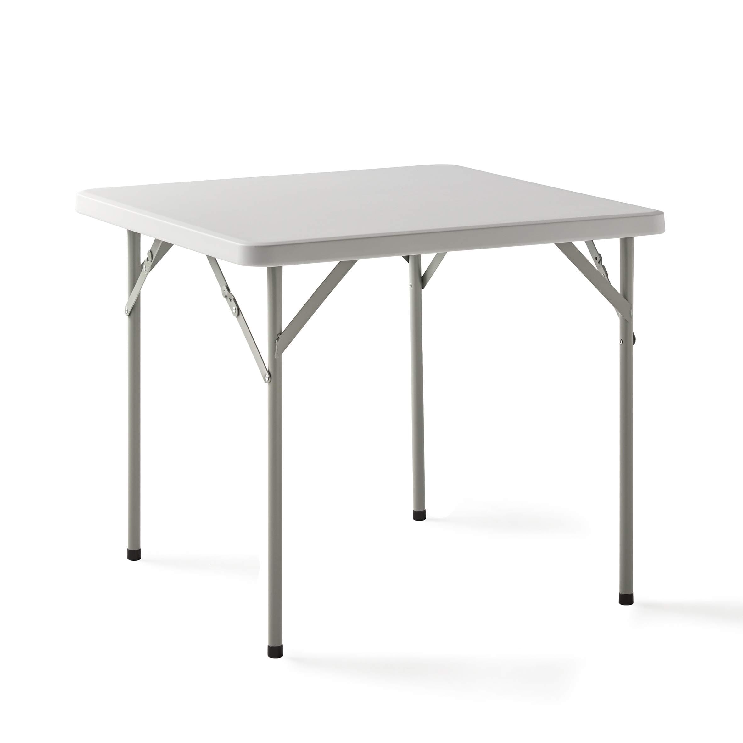 KG KITGARDEN - Mesa Plegable Portátil Multifuncional, 84x84x74cm, Cuadrada, Blanco