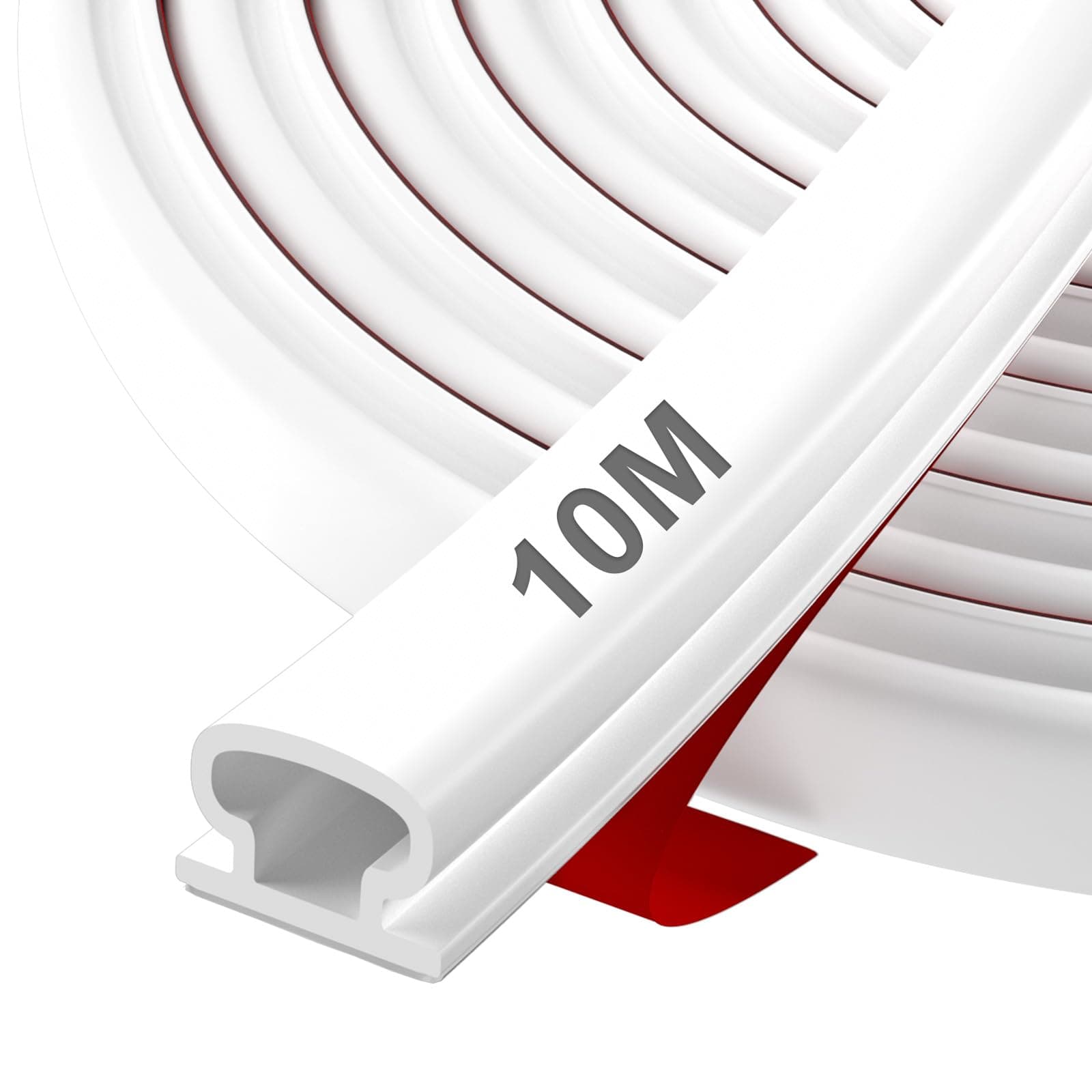Hzetuu Guarnizione Adesiva per Finestre e Porte - Isolamento Termico e Acustico, Anti-Spifferi, Facile Applicazione, Resistente agli Agenti Atmosferici, Ideale per Casa e Ufficio, 10m, bianco