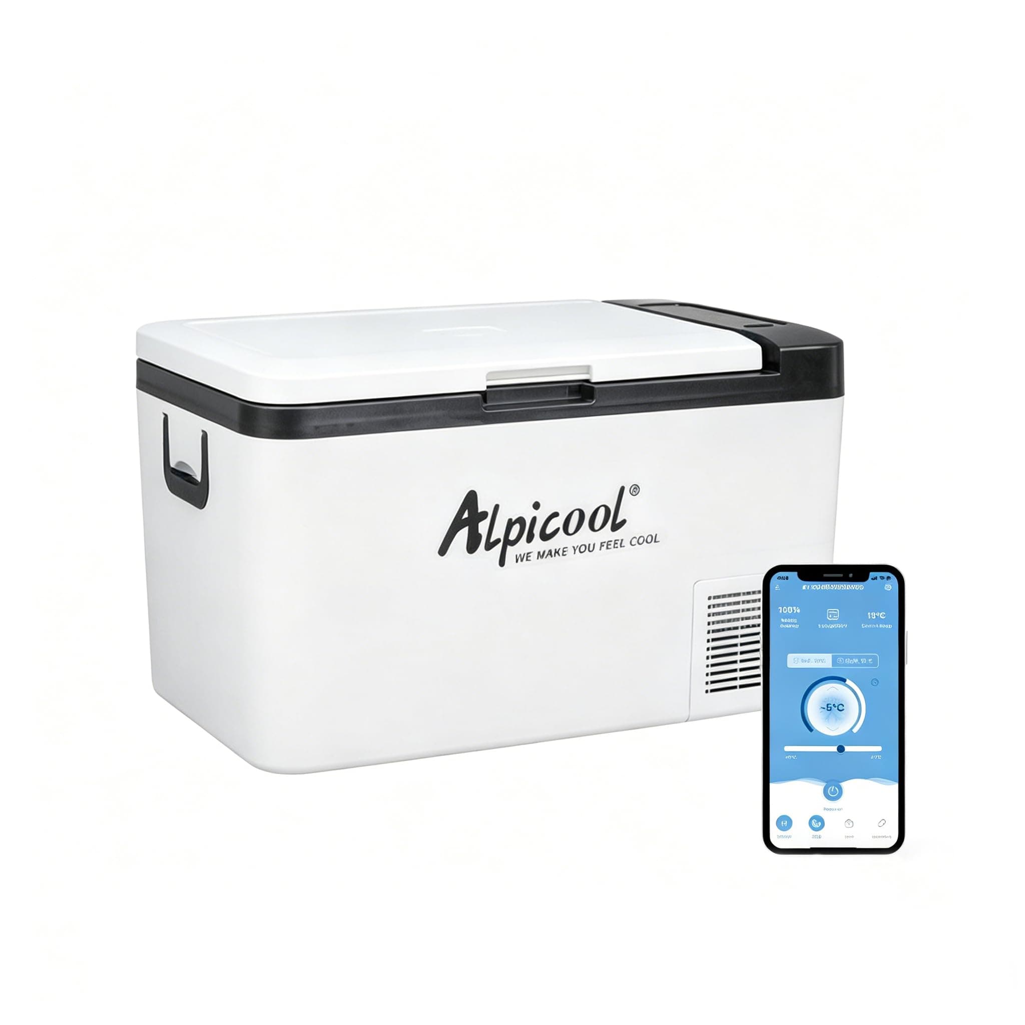 Alpicool K25 25 Litros Neveras de Viaje Portátil Nevera Congelador de Coche 12/24V CC Eléctrica Frigoríficos para Automóvil para Camping, Viajes, Picnic