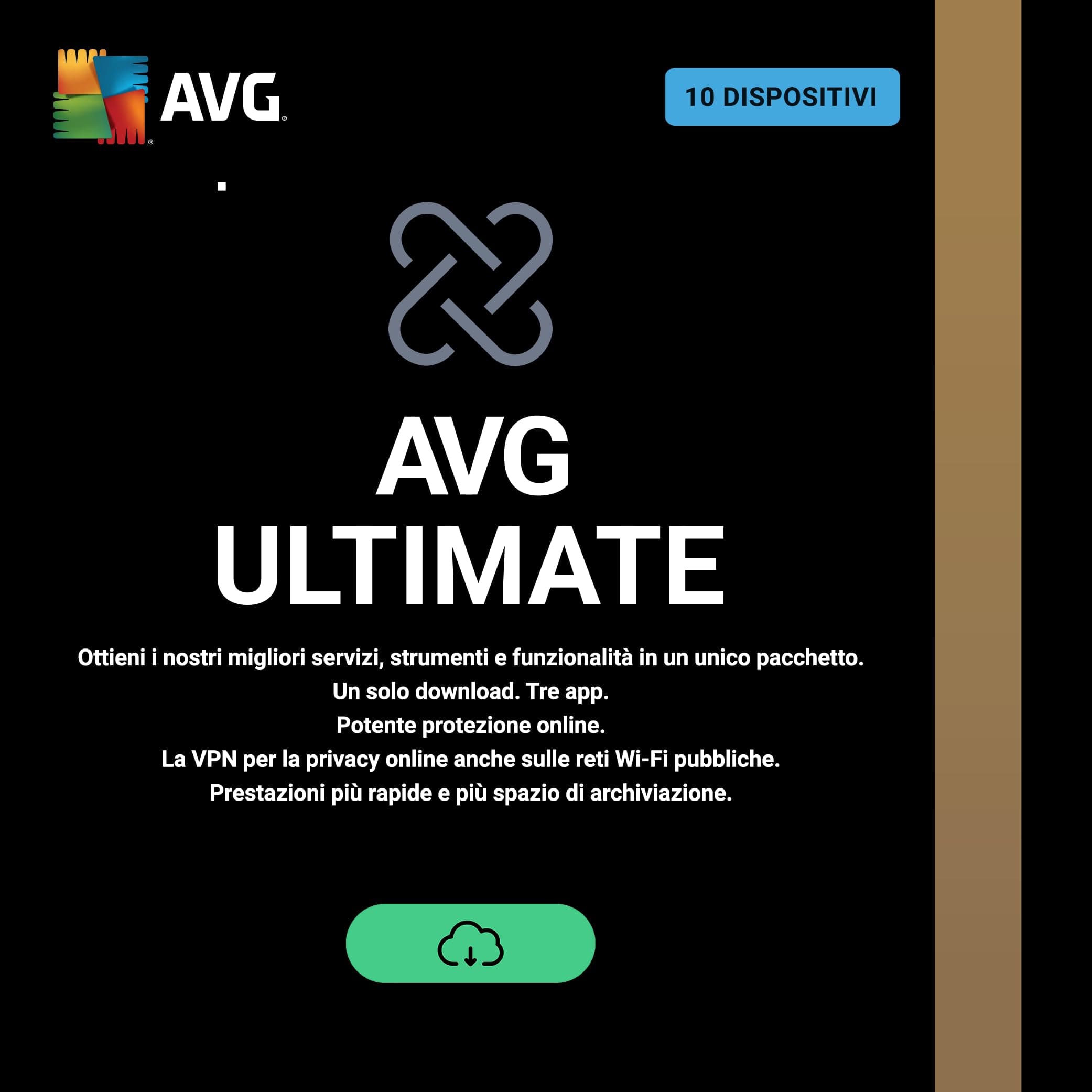 AVG Ultimate 2026 | Antivirus 10 Dispositivi | 1 Anno | Codice d'attivazione via email