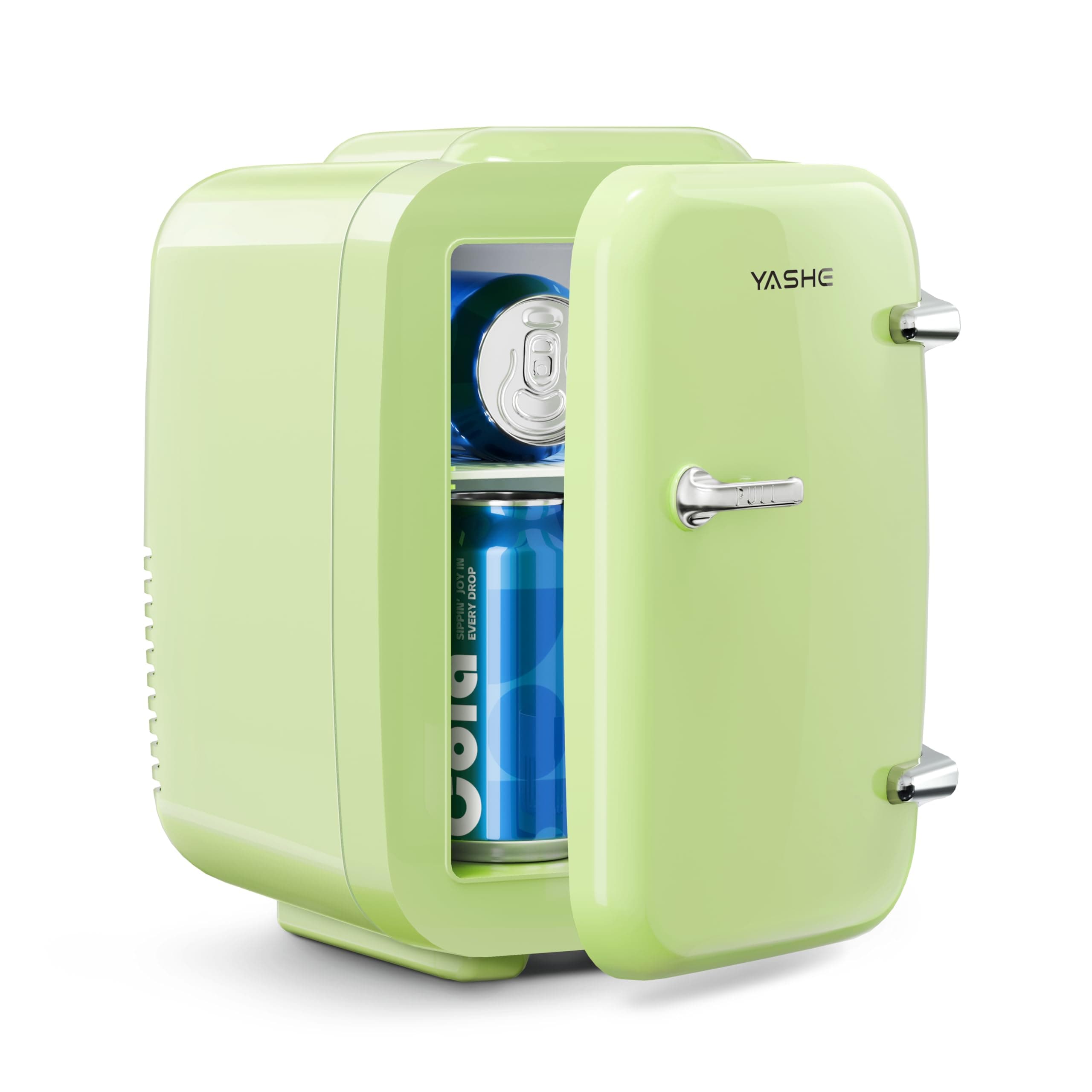 YASHE Mini réfrigérateur 4 litres pour cosmétiques, boissons, 220 V AC/12 V DC, thermoélectrique refroidissement et réchauffement, petit réfrigérateur pour chambre à coucher, bureau, dortoir, voiture