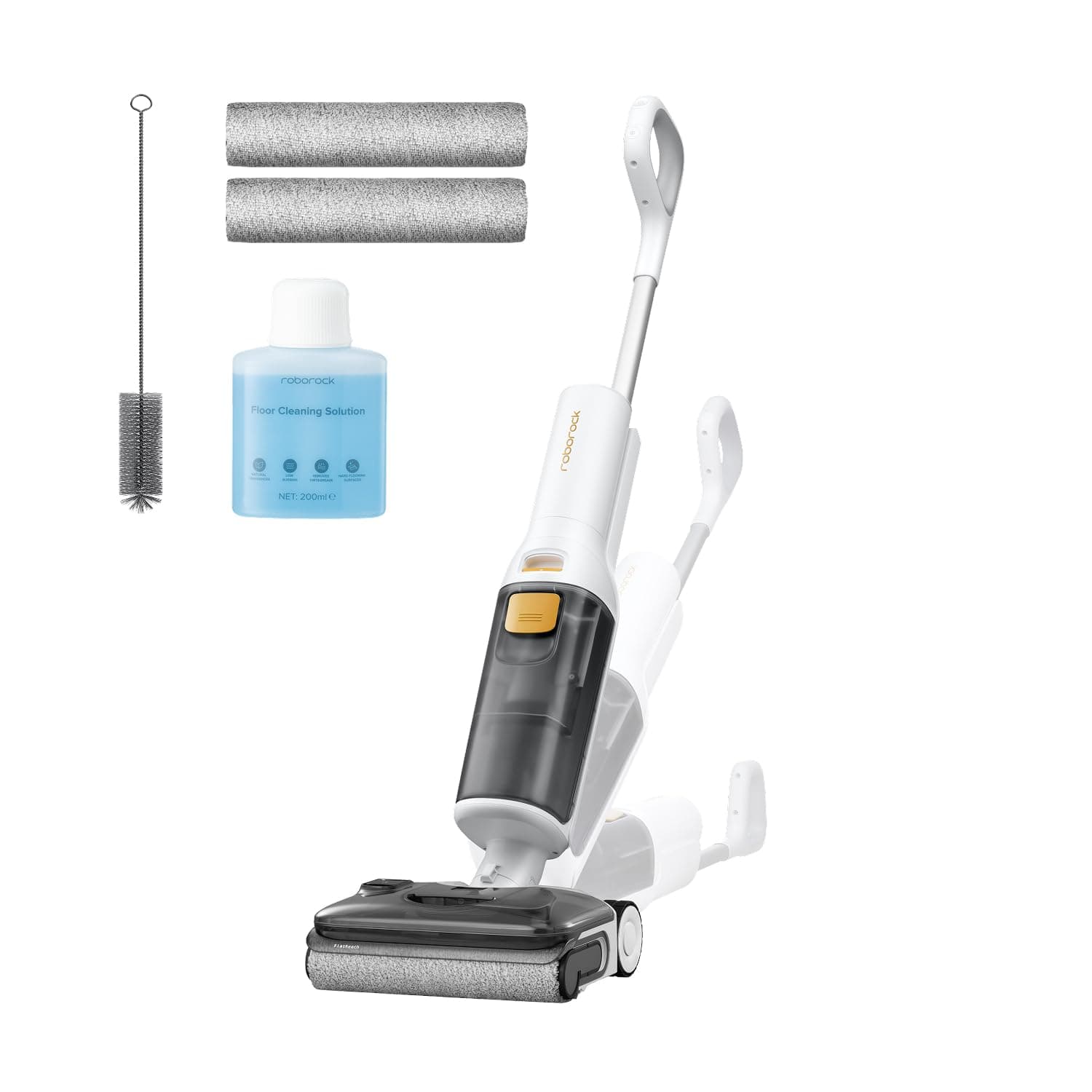 roborock F25 GT Gen 2 Set Nass-Trockensauger, 20.000 Pa, 180° Lay-Flat | Akkusauger mit Wischfunktion, 90 °C Hochtemperatur-Selbstreinigung mit Selbsttrocknung, Anti-Tangle-Bürste für Hartböden