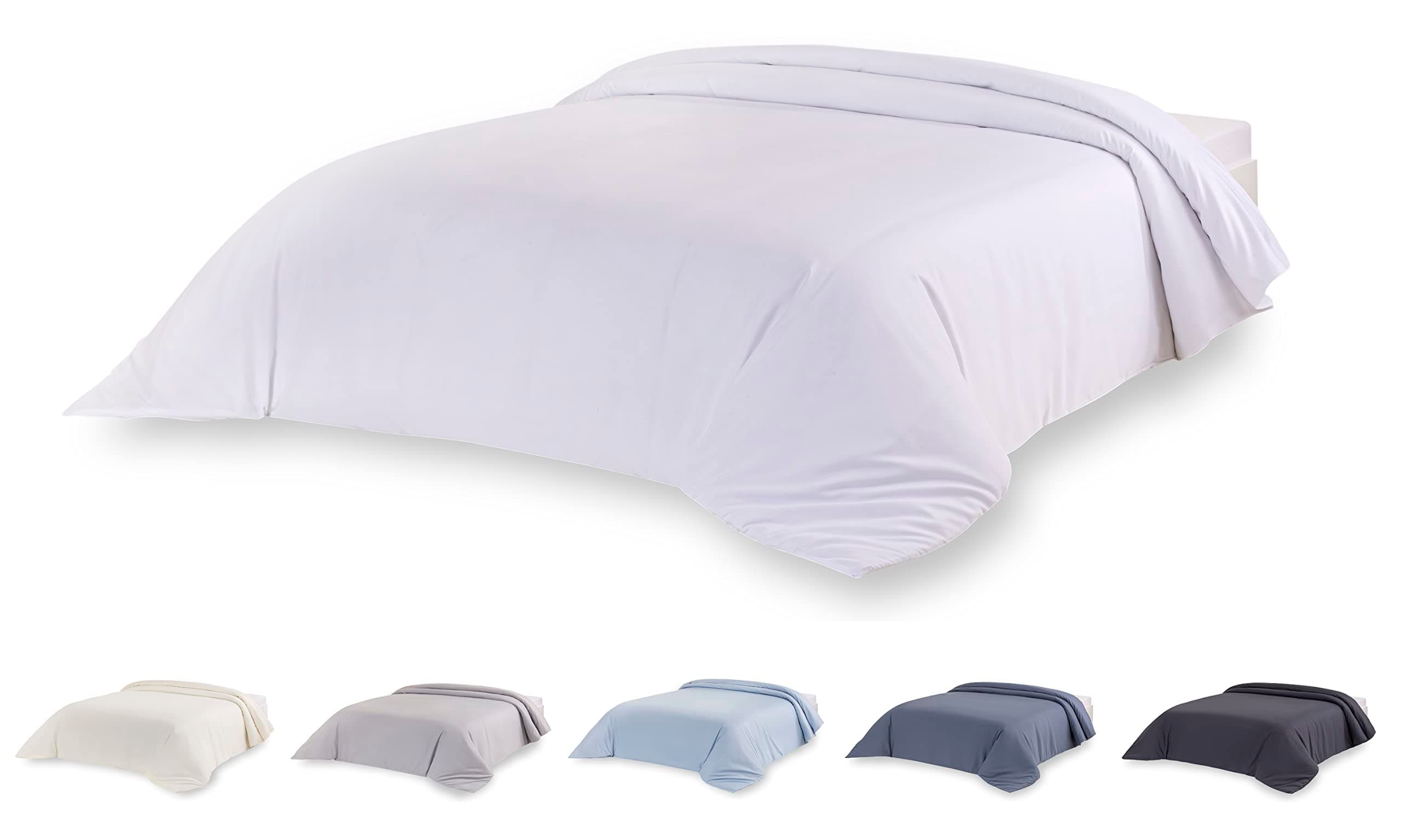 Todocama – Funda nórdica de Microfibra para edredón de Tacto Extra Suave. (Blanco - Cama 200-260x240cm).