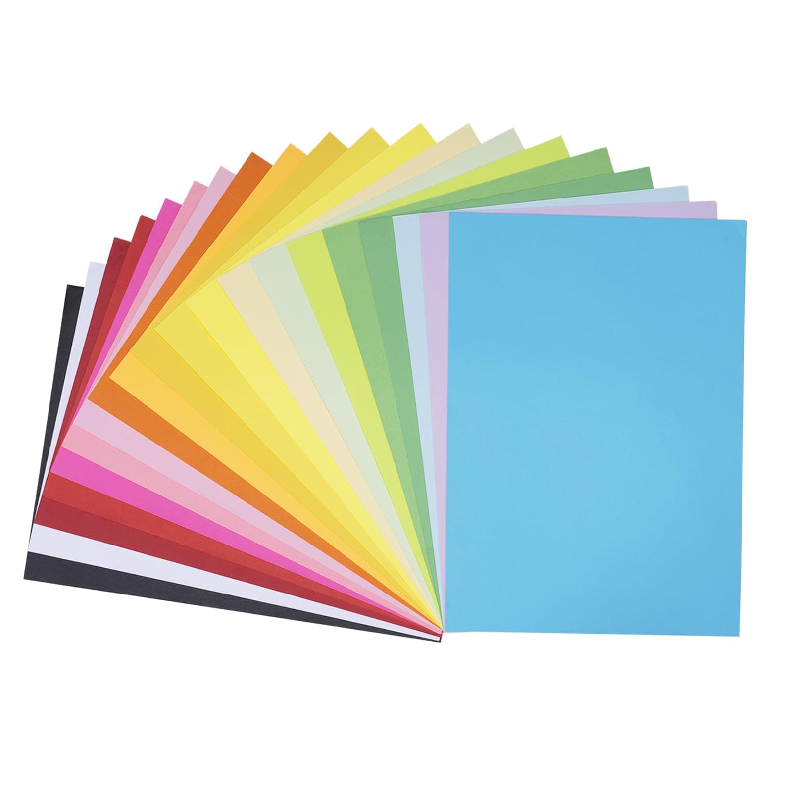 Carehabi - A4 80 g/m² 20 Couleurs, 100 Feuilles de Papier Coloré pour Photocopieur, Papier Coloré pour Bricolage