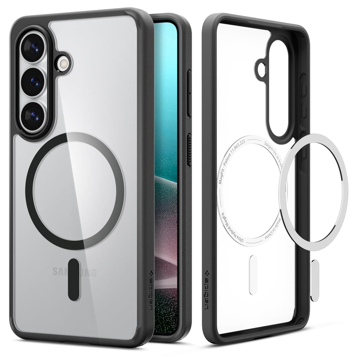 Spigen Ultra Hybrid MagFit für Samsung Galaxy S26 Hülle [Anti Vergilbung] Case Handyhülle Transparent Kompatibel mit MagSafe -Matte Black