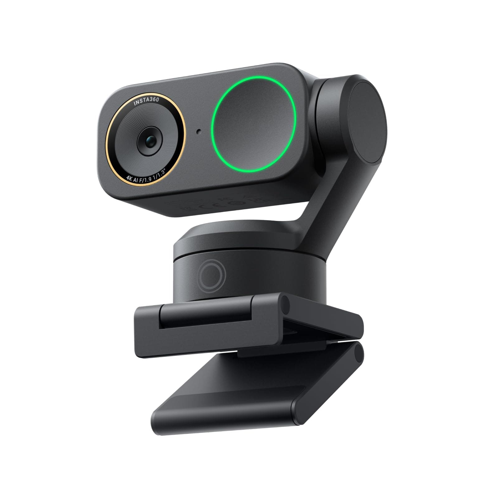 Insta360 Link 2 Pro – Webcam PTZ 4K pour PC/Mac, capteur 1/1,3”, Basse lumière, Suivi par IA, HDR, micros directionnels, réduction de Bruit, Compatible Stream Deck, Zoom, Teams