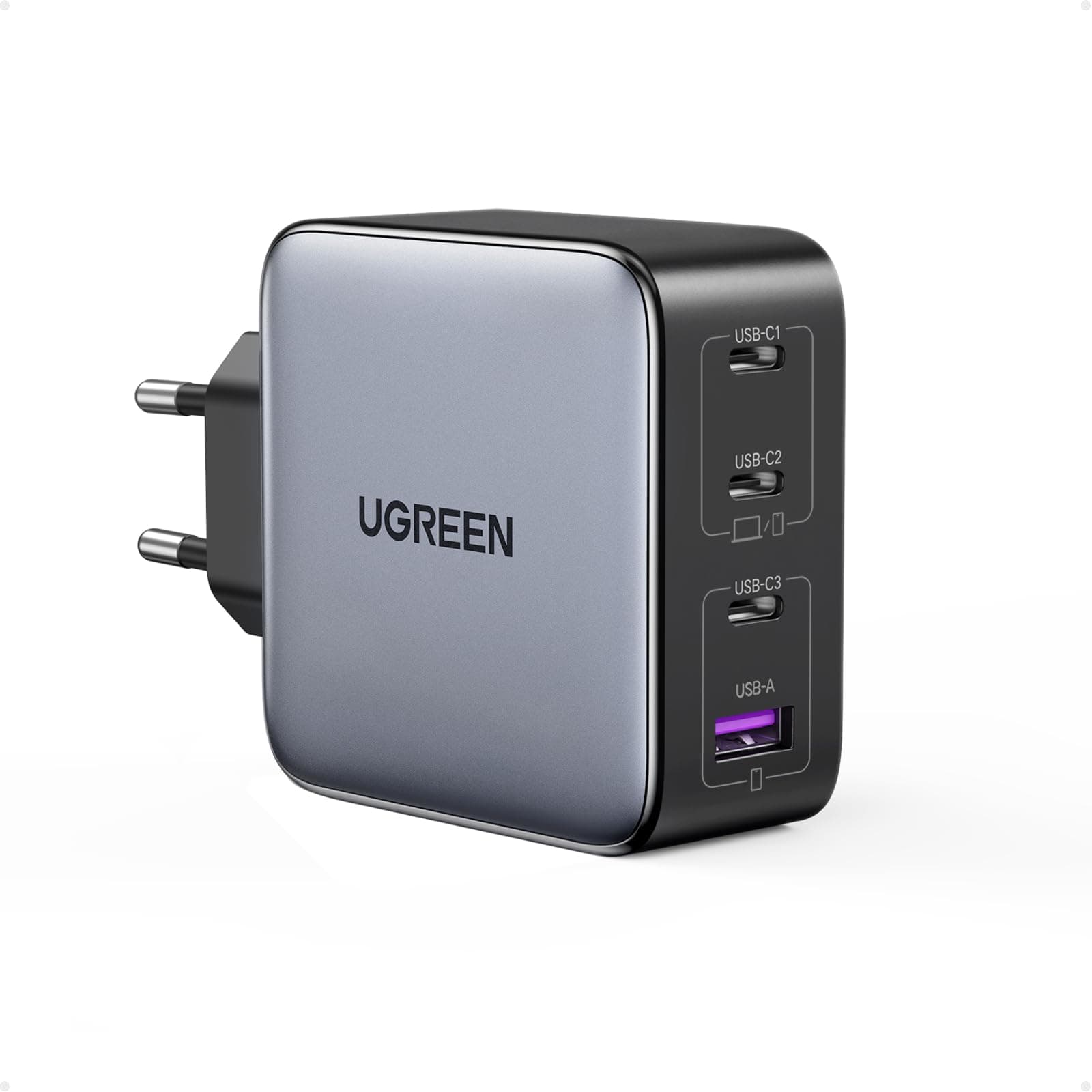 UGREEN Nexode 100W Chargeur USB C Rapide 4 Ports GaN Tech Prise USB C Compatible avec iPhone 17 Pro Max Air 16 15 14 13 12 Galaxy S24 S23 S22 A16 Pixel 9 8 7 iPad MacBook Air Pro Neo M5 M4 M3 M2 M1