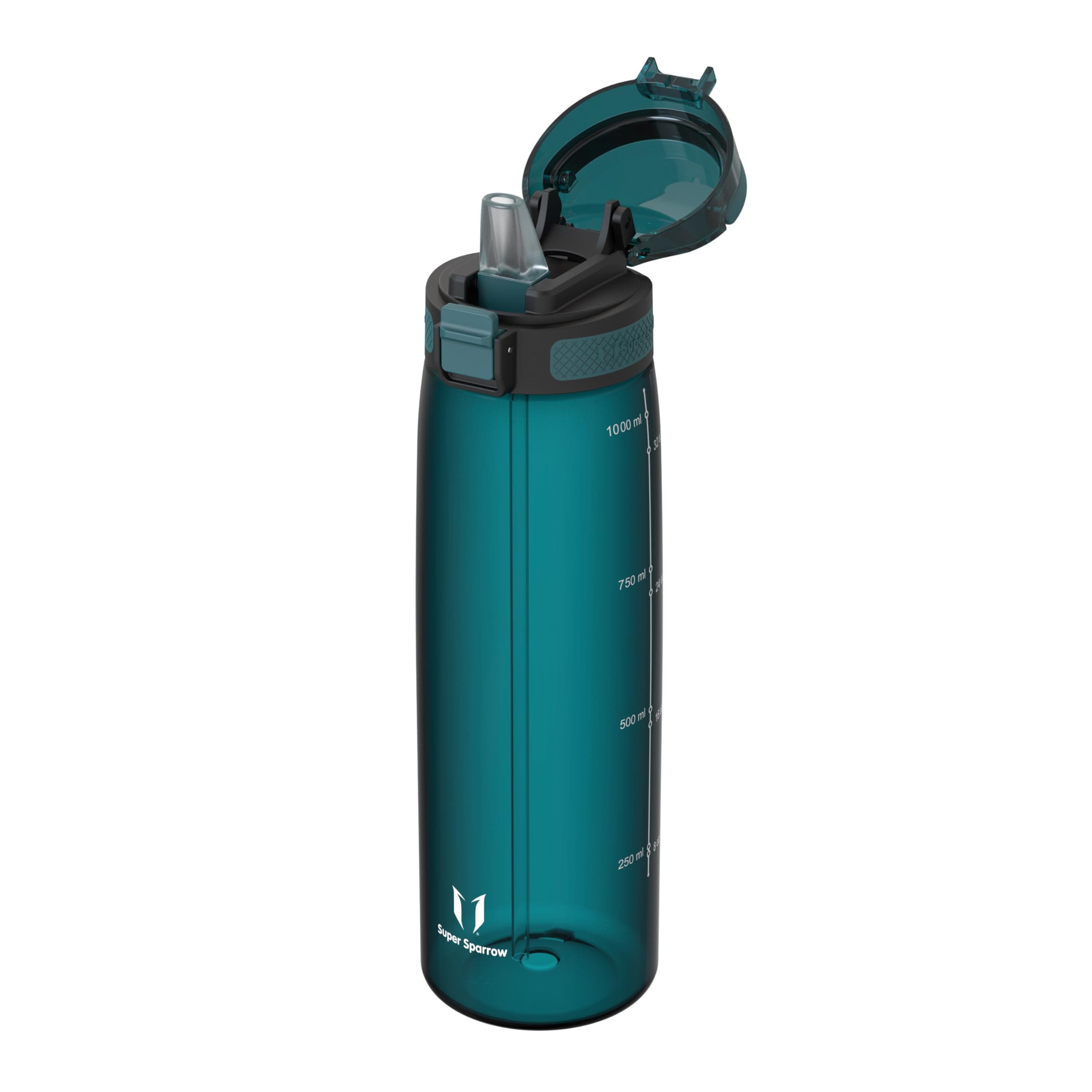Super Sparrow Borraccia - TouchSip Sportiva Bottiglia - 500ml/750ml/1L - Tritan Senza BPA, a Prova di Perdite - Borracce con Cannuccia Ideale per Scuola e Sport
