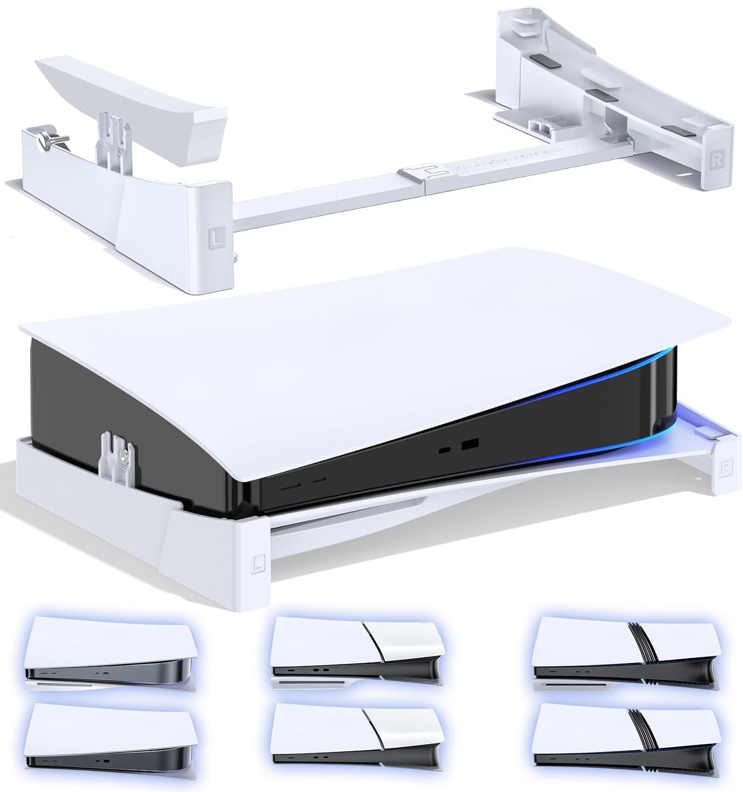 OIVO Soporte PS5/Slim/Pro Horizontal para Consola PlayStation 5, PS5 Suporte Horizontal, Soporte PS5 Acostado, Suporte Horizonta P5 con Tornillo, Accesorios PlayStation 5, Juegos para PS3