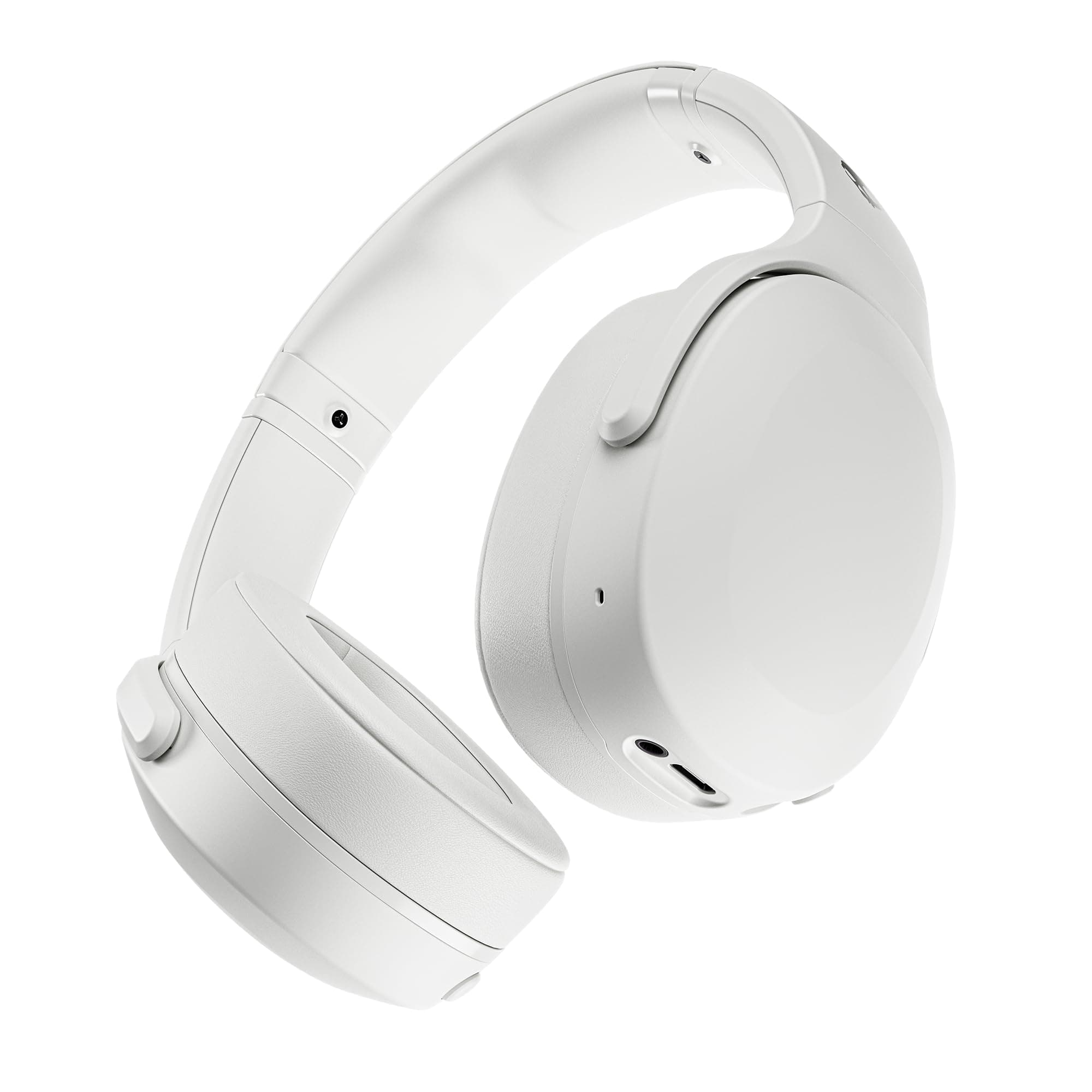 Skullcandy Crusher Evo Casque sans Fil Bluetooth, Basses Multisensorielles, Circum-Auriculaire, Isolation du Bruit, 40 Heures d'Autonomie - Blanc