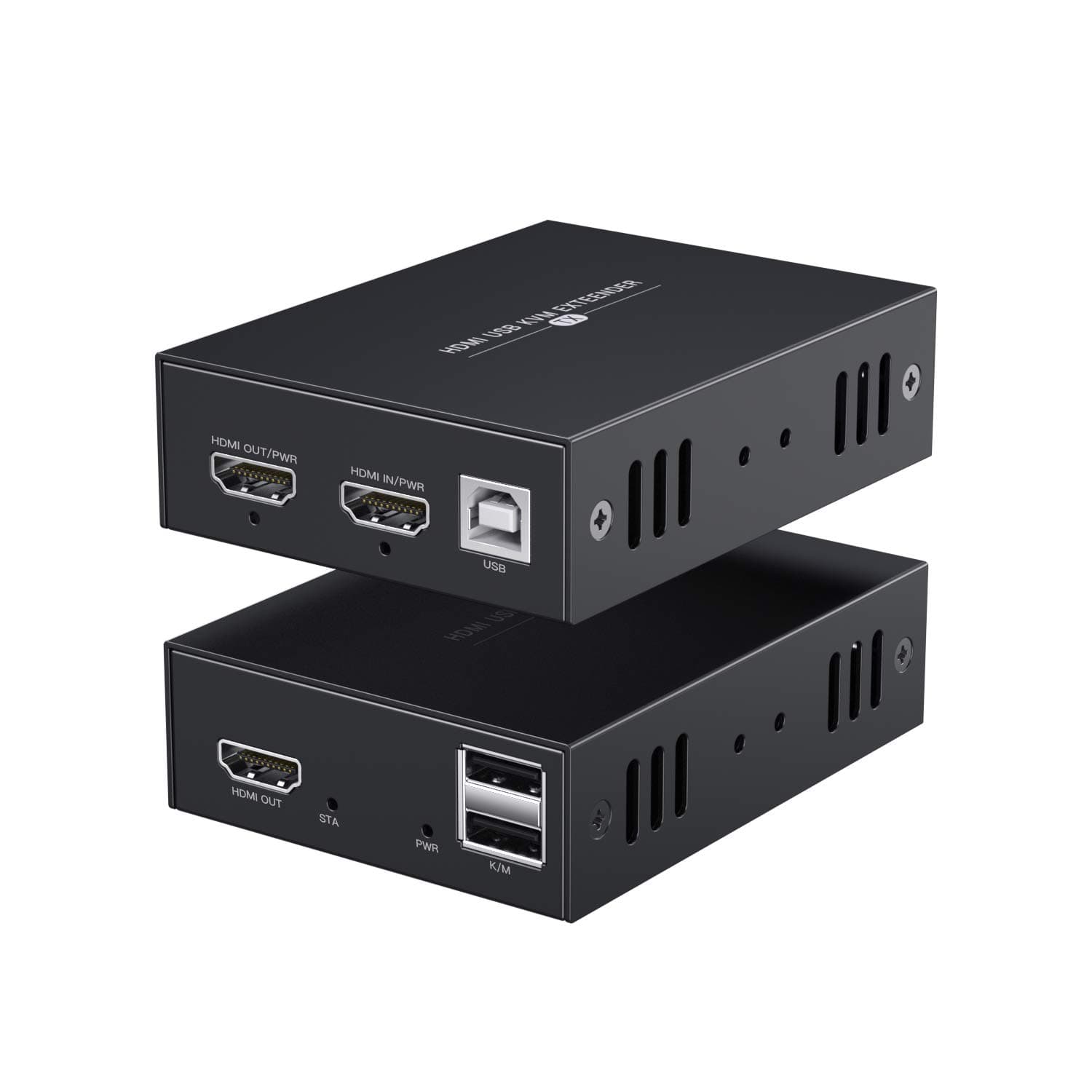 PWAYTEK HDMI KVM extensor USB 1080P sobre cable Ethernet Cat5e/6 45 m para control remoto de mouse y teclado