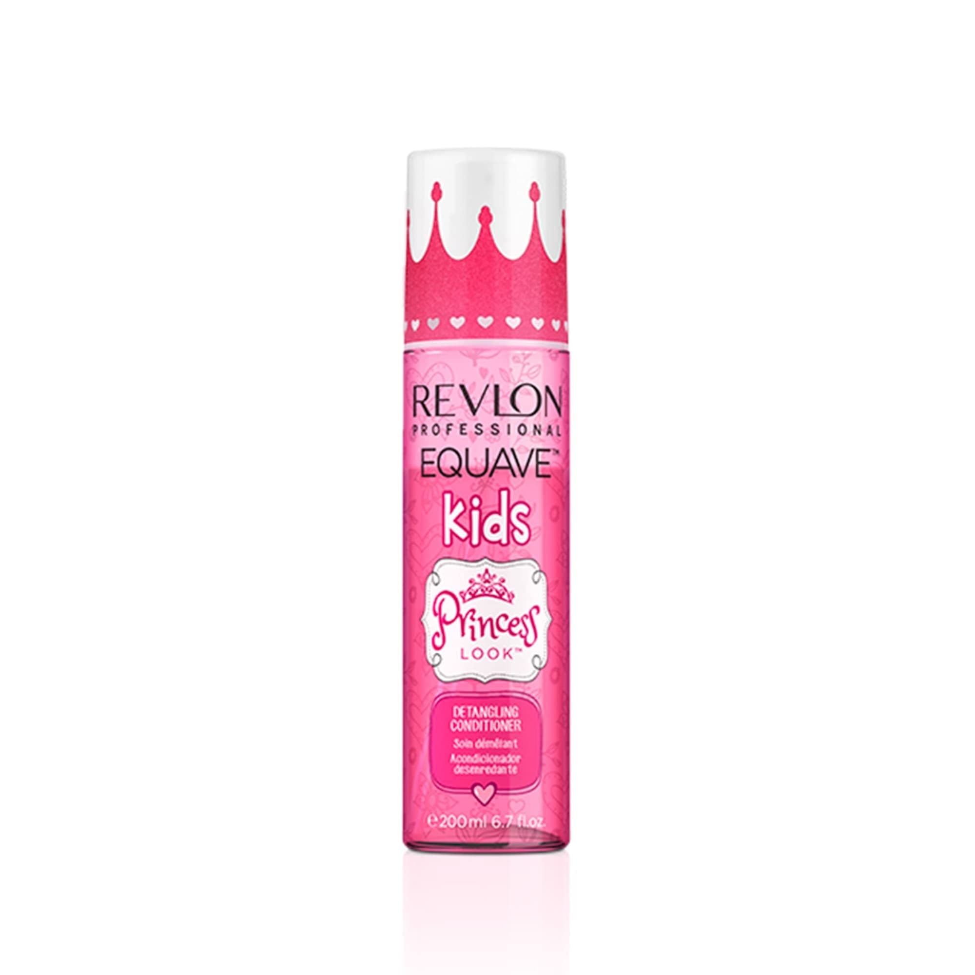 REVLON PROFESSIONAL EQUAVE Kids Princess Detangling Conditioner, 200 ml, entwirrender Leave in Sprühconditioner für Kinder, 2-Phasen Haarpflege für glänzende, seidige Haare