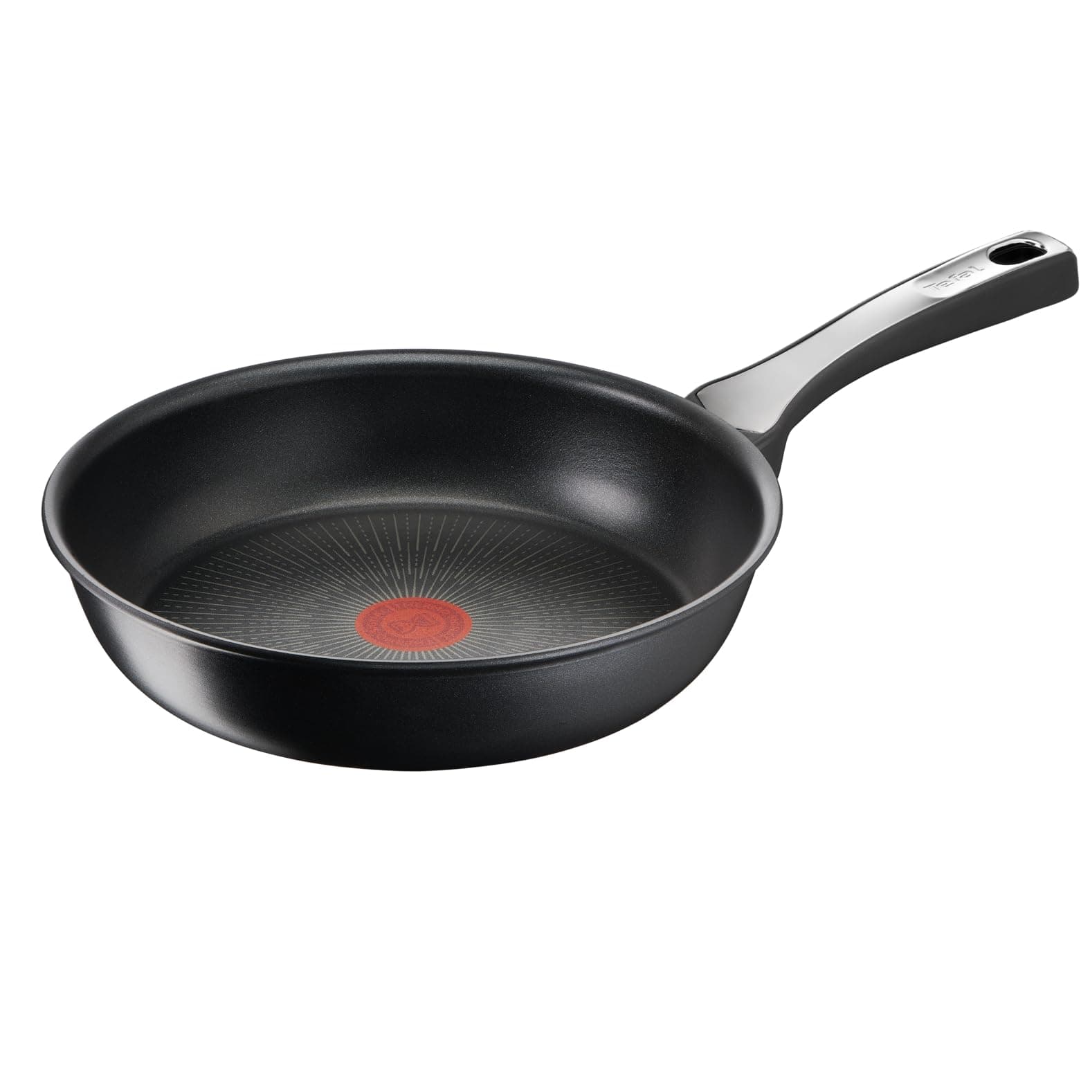 Tefal Unlimited On Bratpfanne 28cm hoher Rand, Pfanne Induktion mit kratzfester Titanium Antihaft-Beschichtung, Thermo-Signal bei idealer Brattemperatur, geeignet für alle Herdarten, G25906