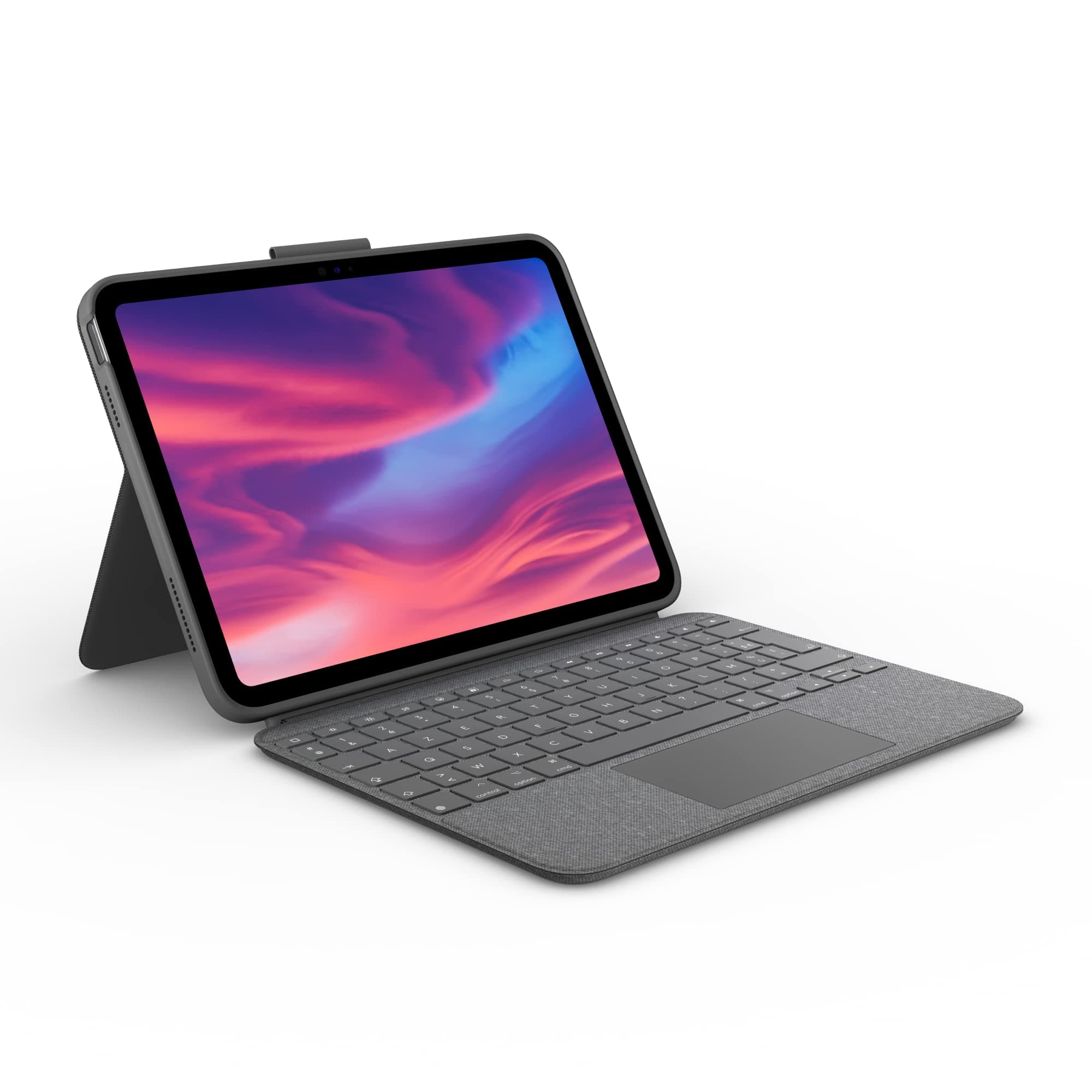 Logitech Combo Touch, étui Clavier détachable pour iPad (10e génération et A16) avec pavé Tactile, Clavier rétroéclairé de Taille Standard et Technologie Smart Connector, AZERTY Français - Gris