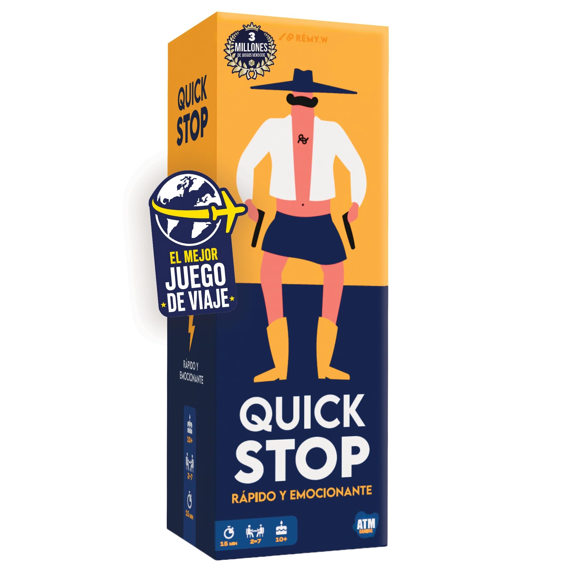 QuickStop - Juegos de Mesa para Familia y Amigos - Dinámico y Divertido - De 2 a 7 Jugadores - Gran Premio del Juguete 2024 - Regalo Original | Juego de Viaje