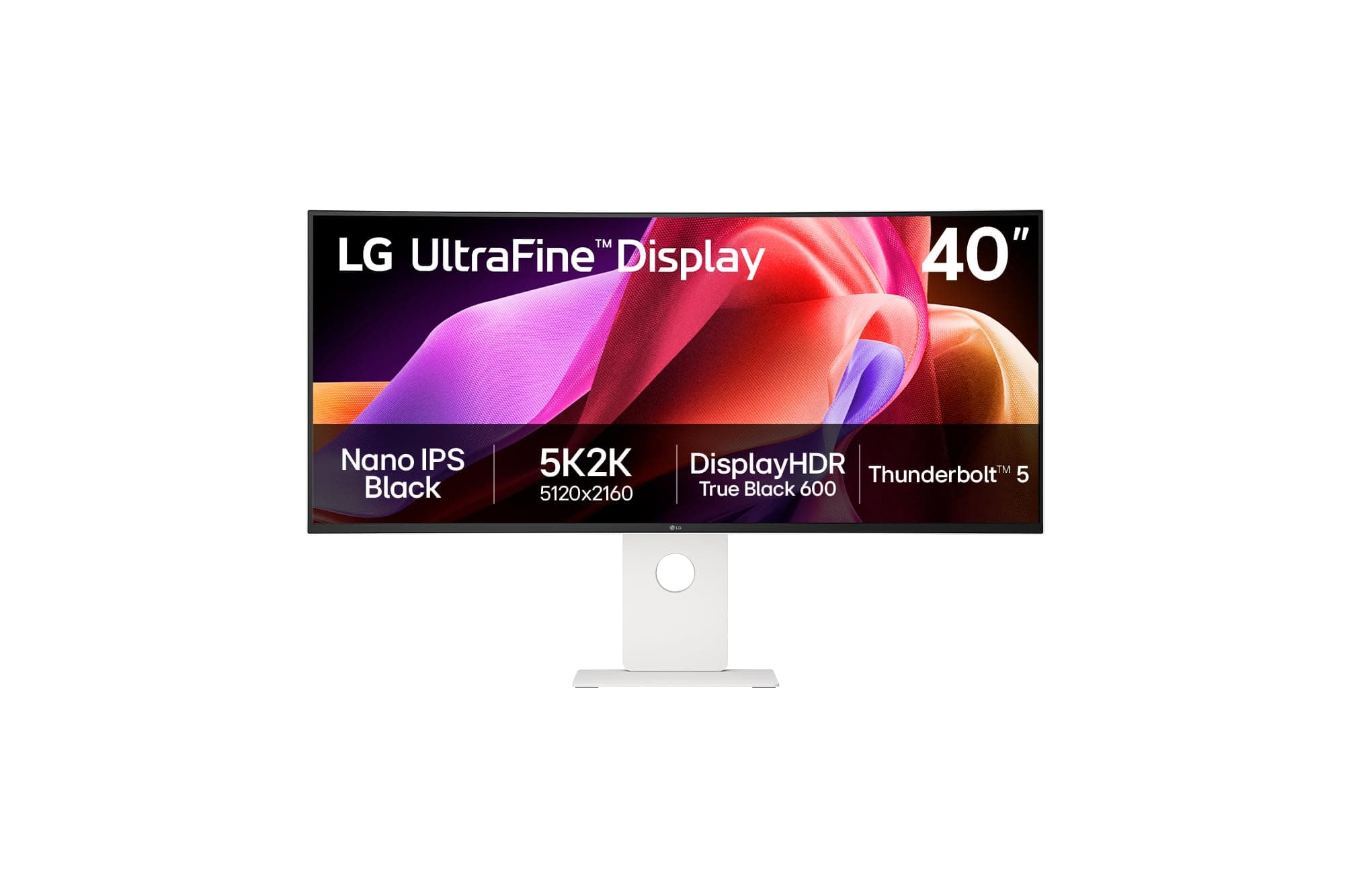 LG UltraWide™ 40U990A-W.AEU Ecran PC Ultra Large 40" - Dalle IPS résolution WUHD (5120x2160), 5ms GtG 120Hz, DisplayHDR™600, DCI-P3 99% (CIE1976), FreeSync Premium