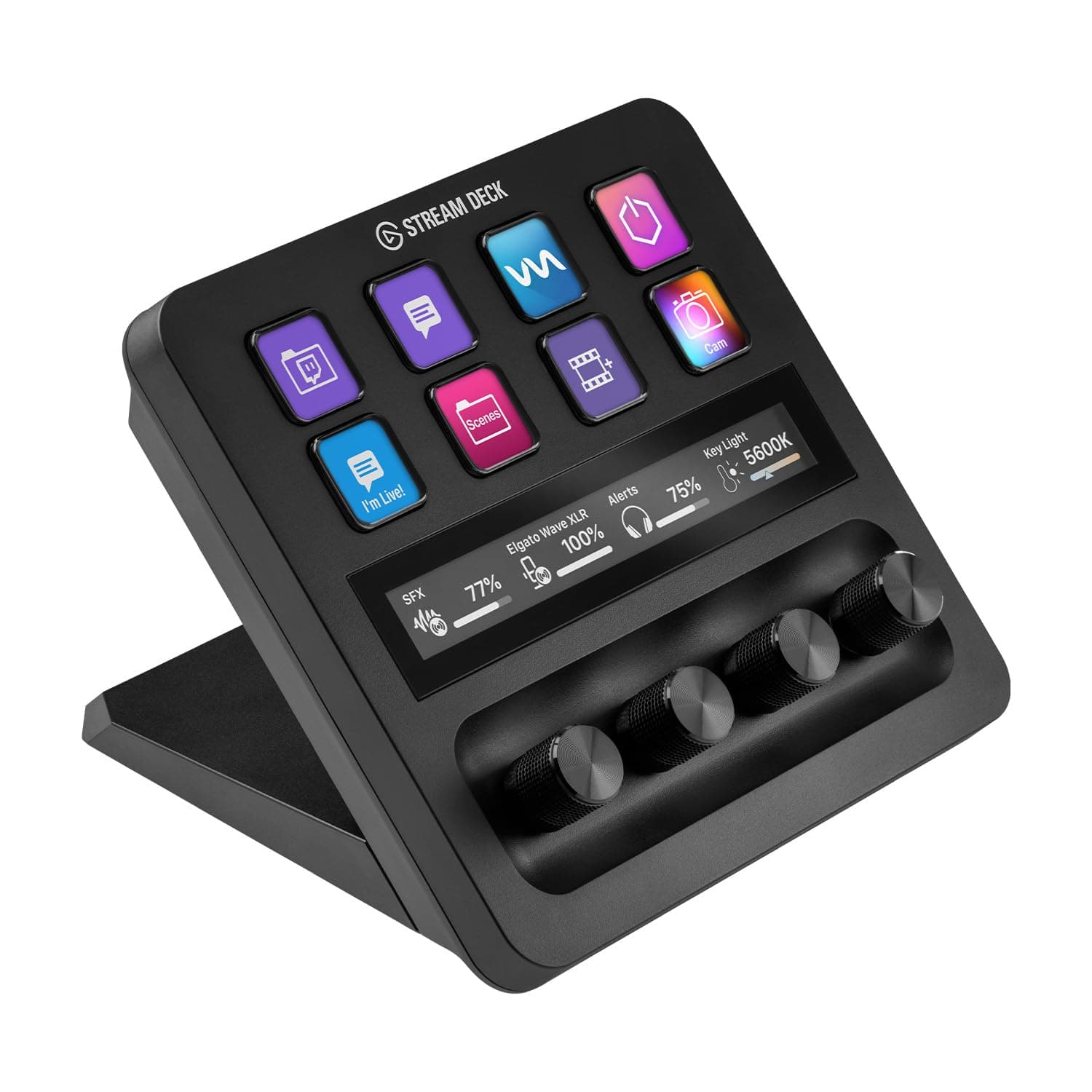 Elgato Stream Deck +, mezclador y controlador | Creación de contenido, streaming, juegos, banda táctil, diales, teclas LCD personalizables, Mac y PC